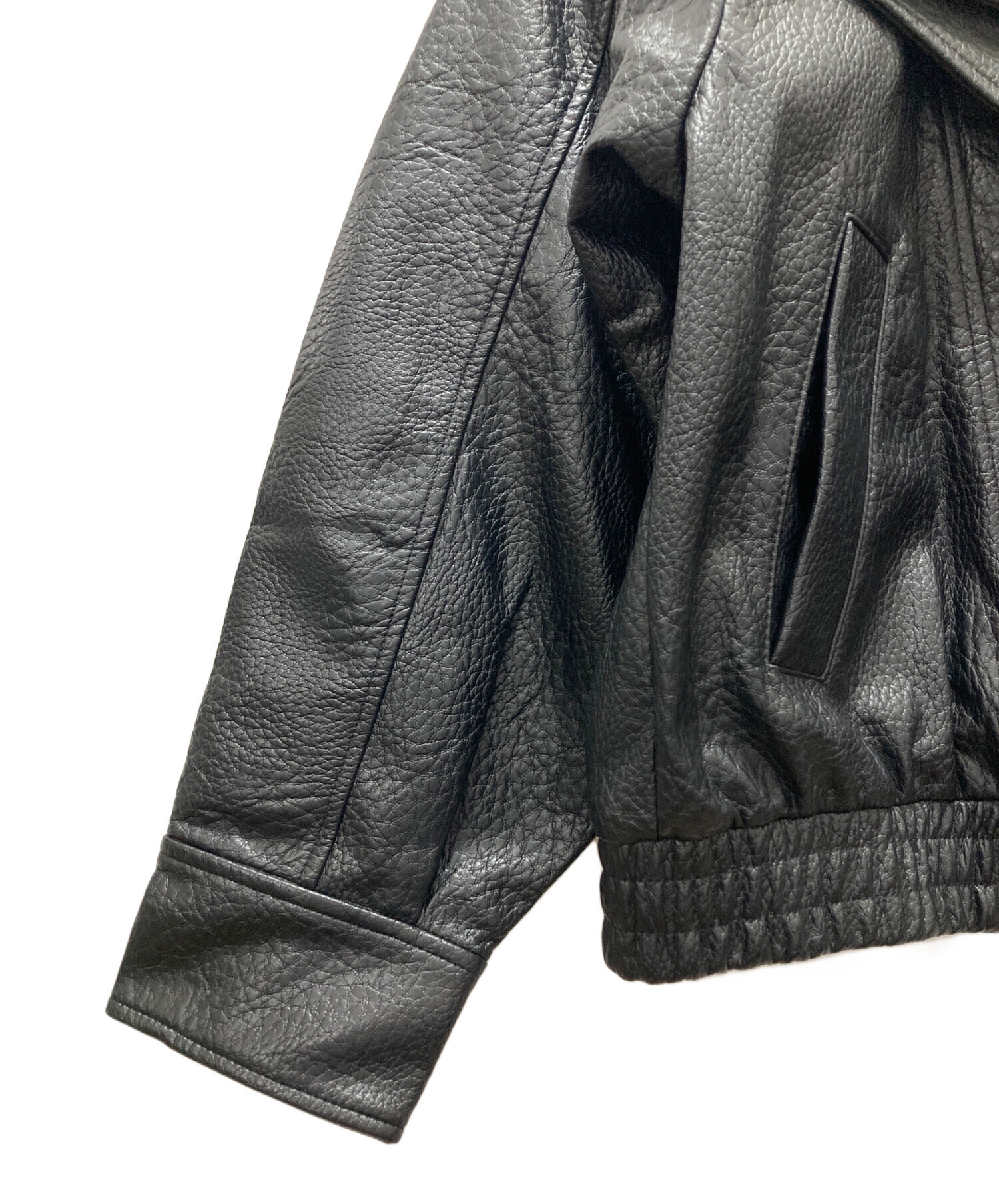 中古・古着通販】ZARA (ザラ) Fレザージャケット ブラック サイズ:M