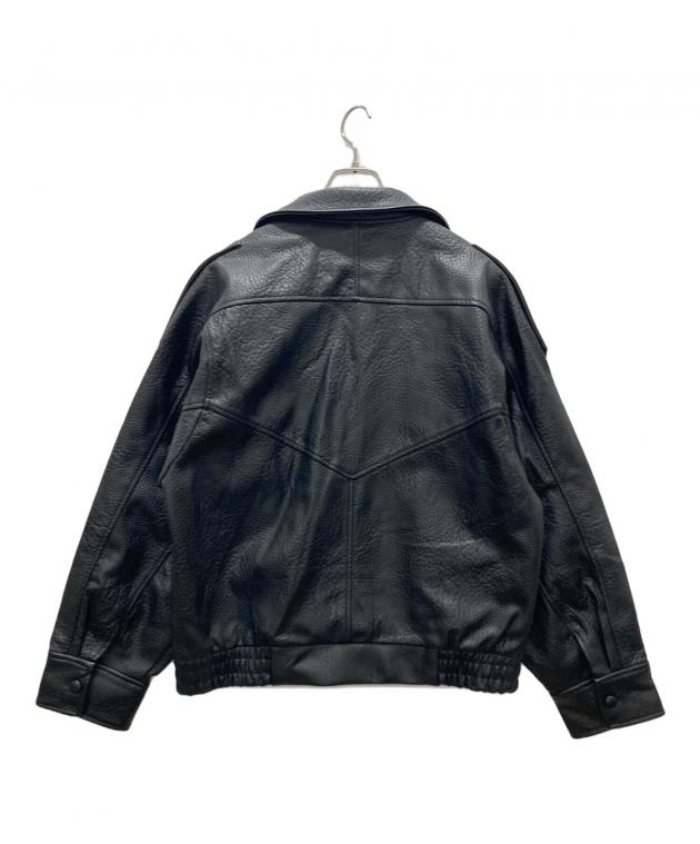 中古・古着通販】ZARA (ザラ) Fレザージャケット ブラック サイズ:M