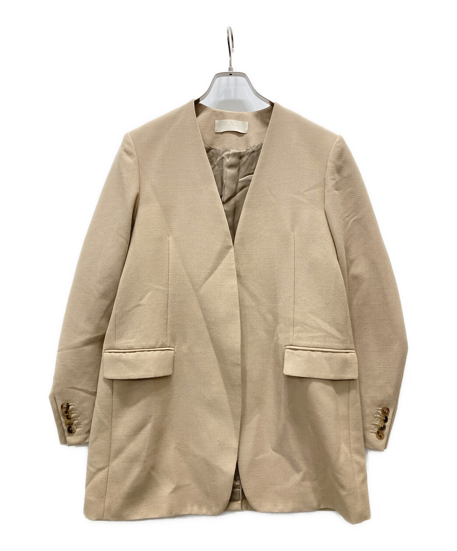 中古・古着通販】Plage (プラージュ) Collarless Big ジャケット 