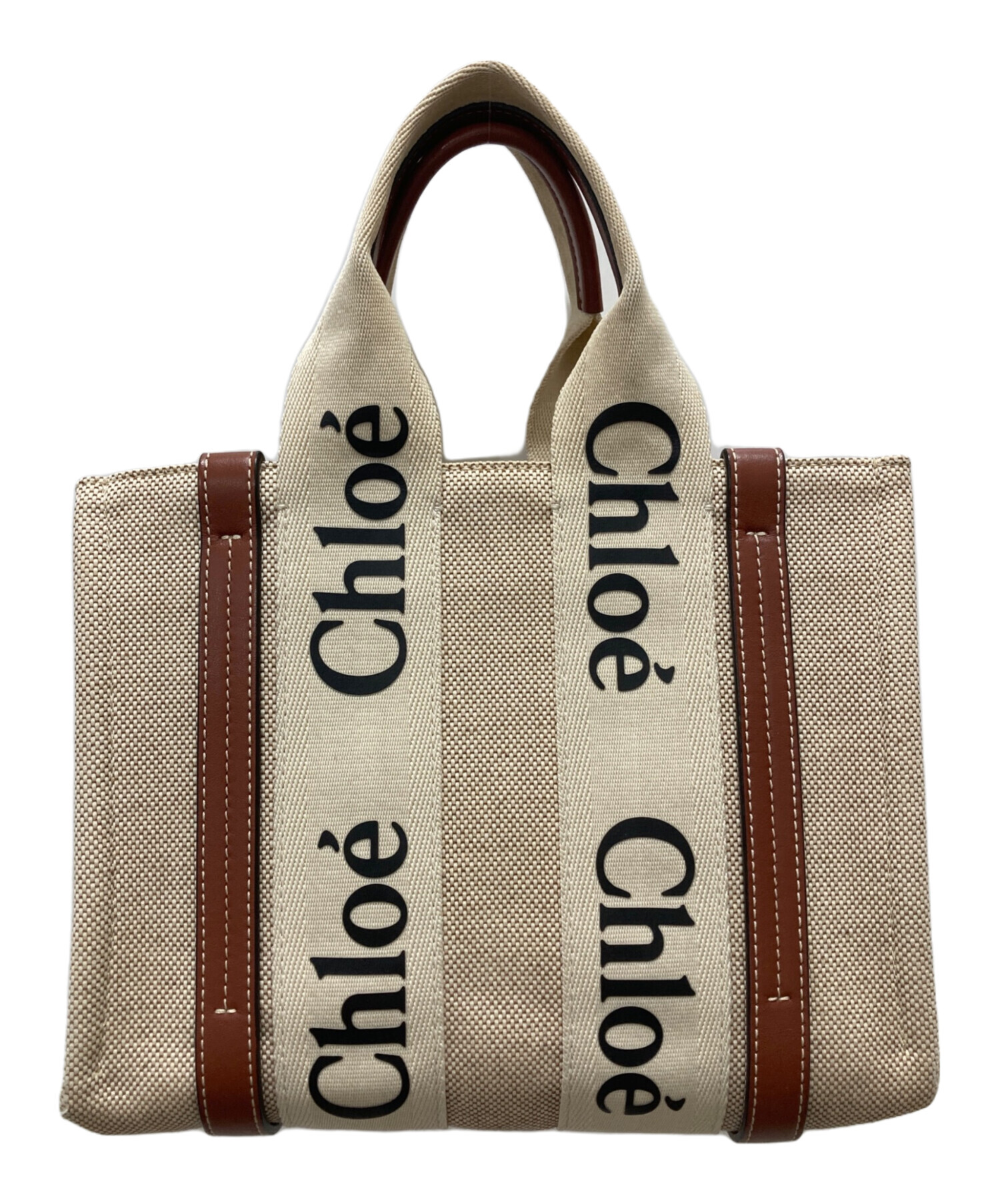 中古・古着通販】Chloe (クロエ) WOODYスモールトートバッグ ベージュ