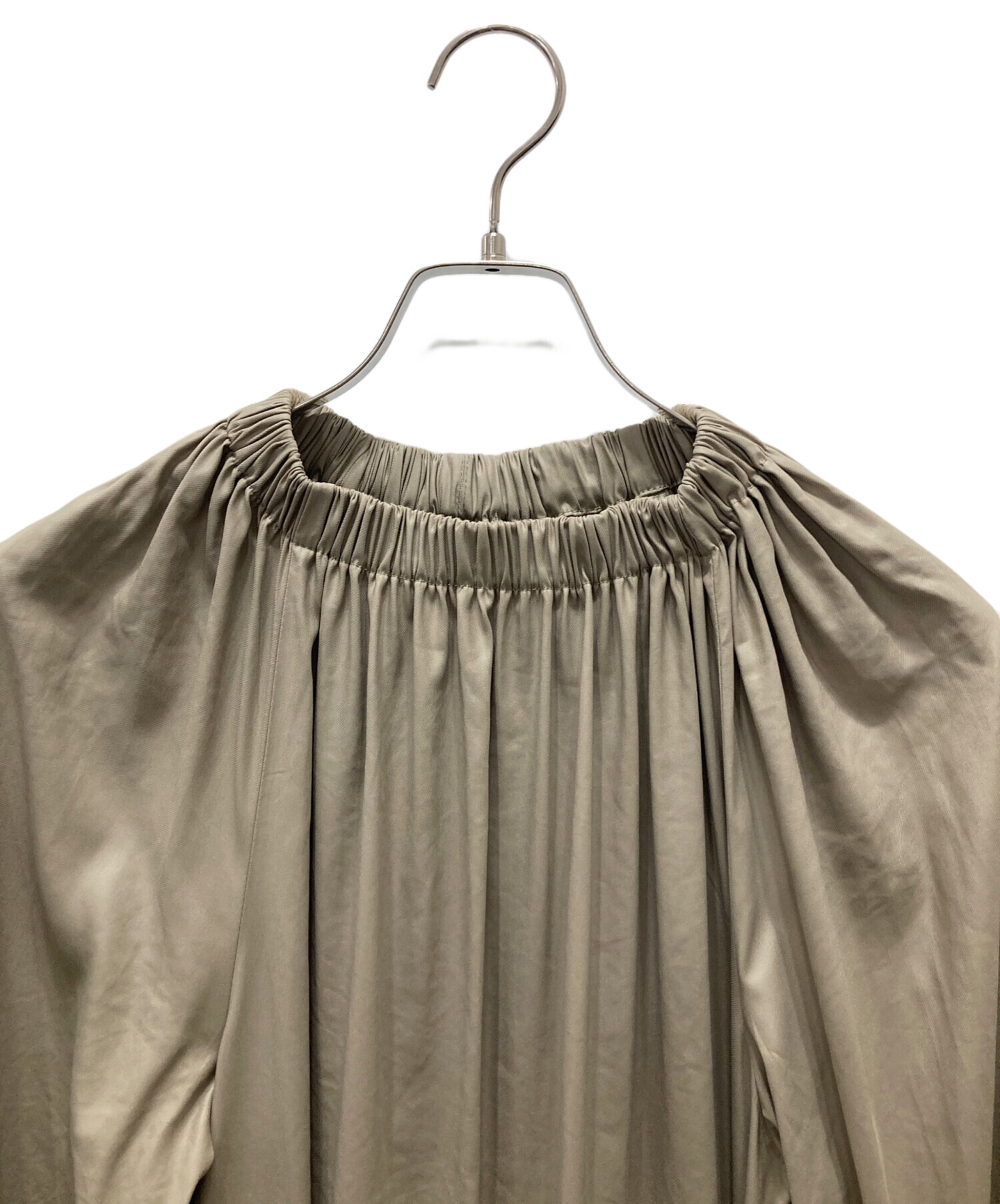 中古・古着通販】TODAYFUL (トゥデイフル) Neck Gather Dress カーキ