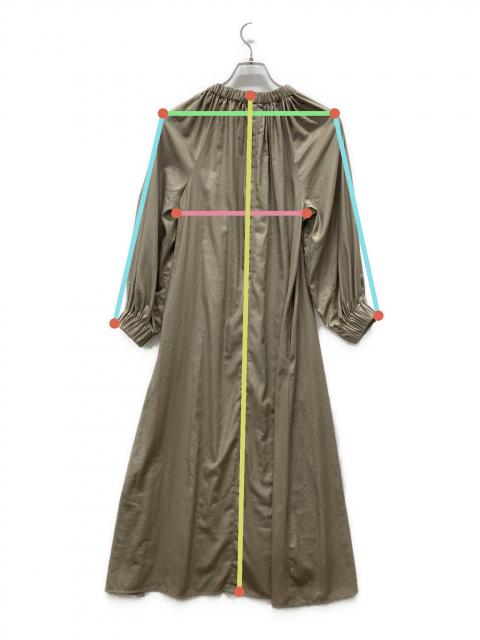 中古・古着通販】TODAYFUL (トゥデイフル) Neck Gather Dress カーキ