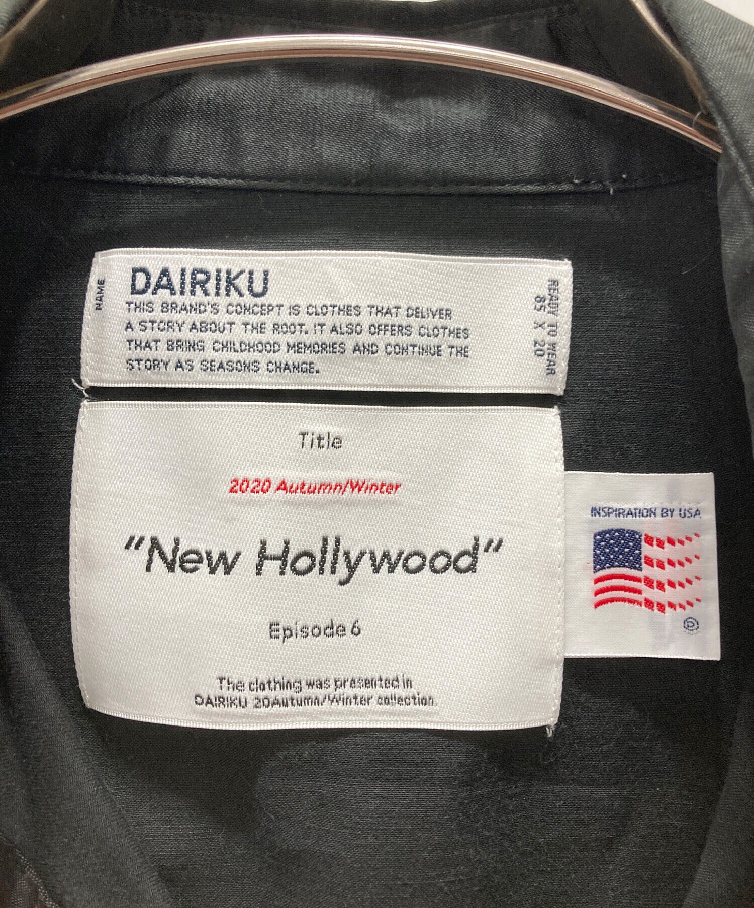 シャツ dairiku satin dolman sleeve shirt 中古・古着通販】DAIRIKU (ダイリク) 20AW Satin Dolman Sleeve Shirts