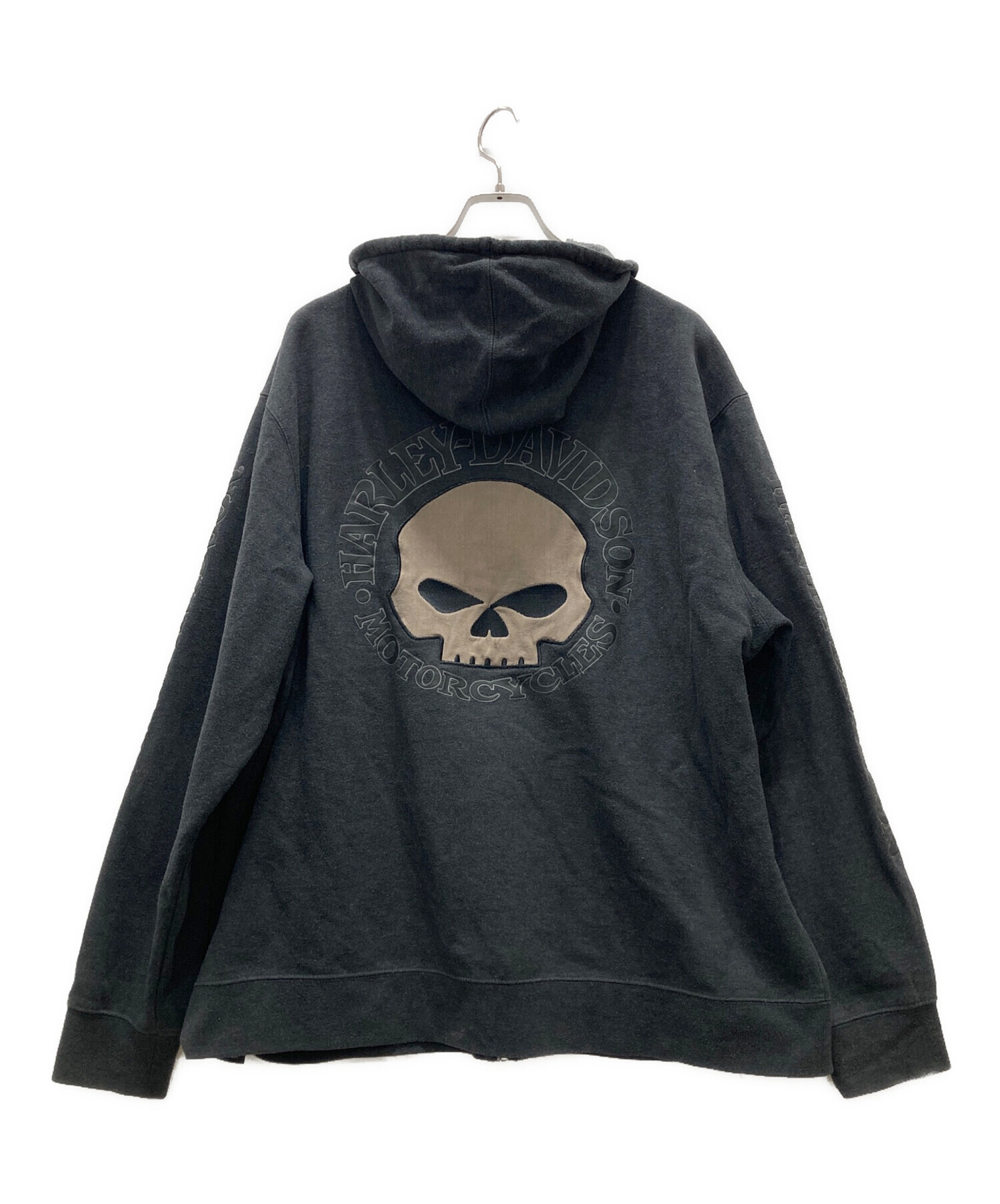 90s Harley-Davidson ハーレーダビッドソン ジップパーカー 中古・古着通販】HARLEY-DAVIDSON (ハーレーダビッドソン) スカル