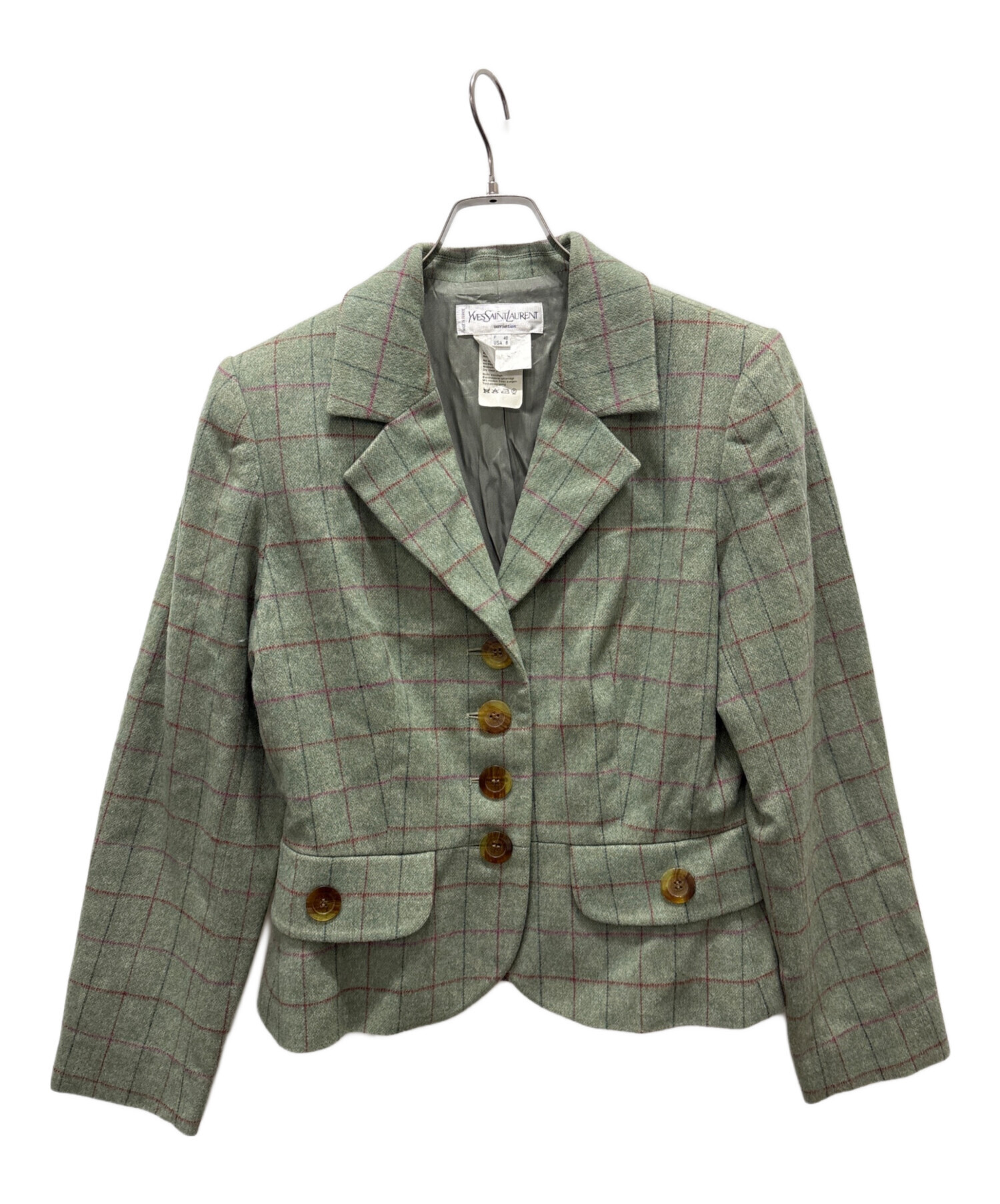 イブサンローラン　グリーン　セットアップ 中古・古着通販】Yves Saint Laurent (イヴサンローラン) セットアップ