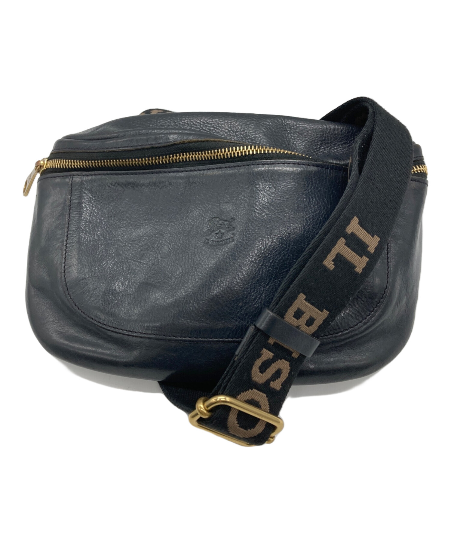 中古・古着通販】IL BISONTE (イル ビゾンテ) バムバッグ ブラック 中古・古着通販】IL BISONTE (イル ビゾンテ) バムバッグ ブラック