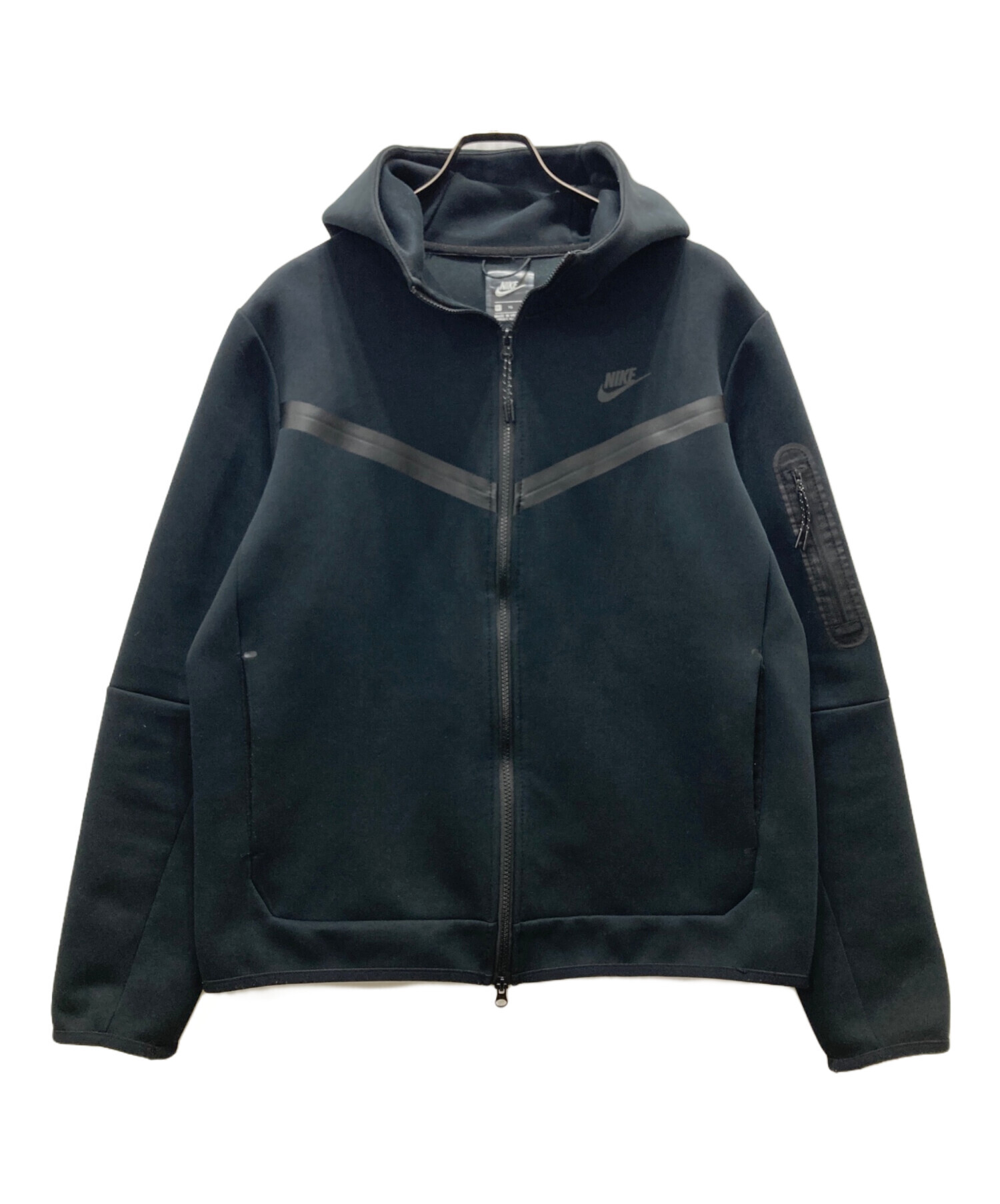 【廃盤・旧モデル】NIKE テックフリース フルジップ フーディ ブラック 廃盤 黒タグ ナイキ メンズM テックフリース セットアップ 黒 ブラック