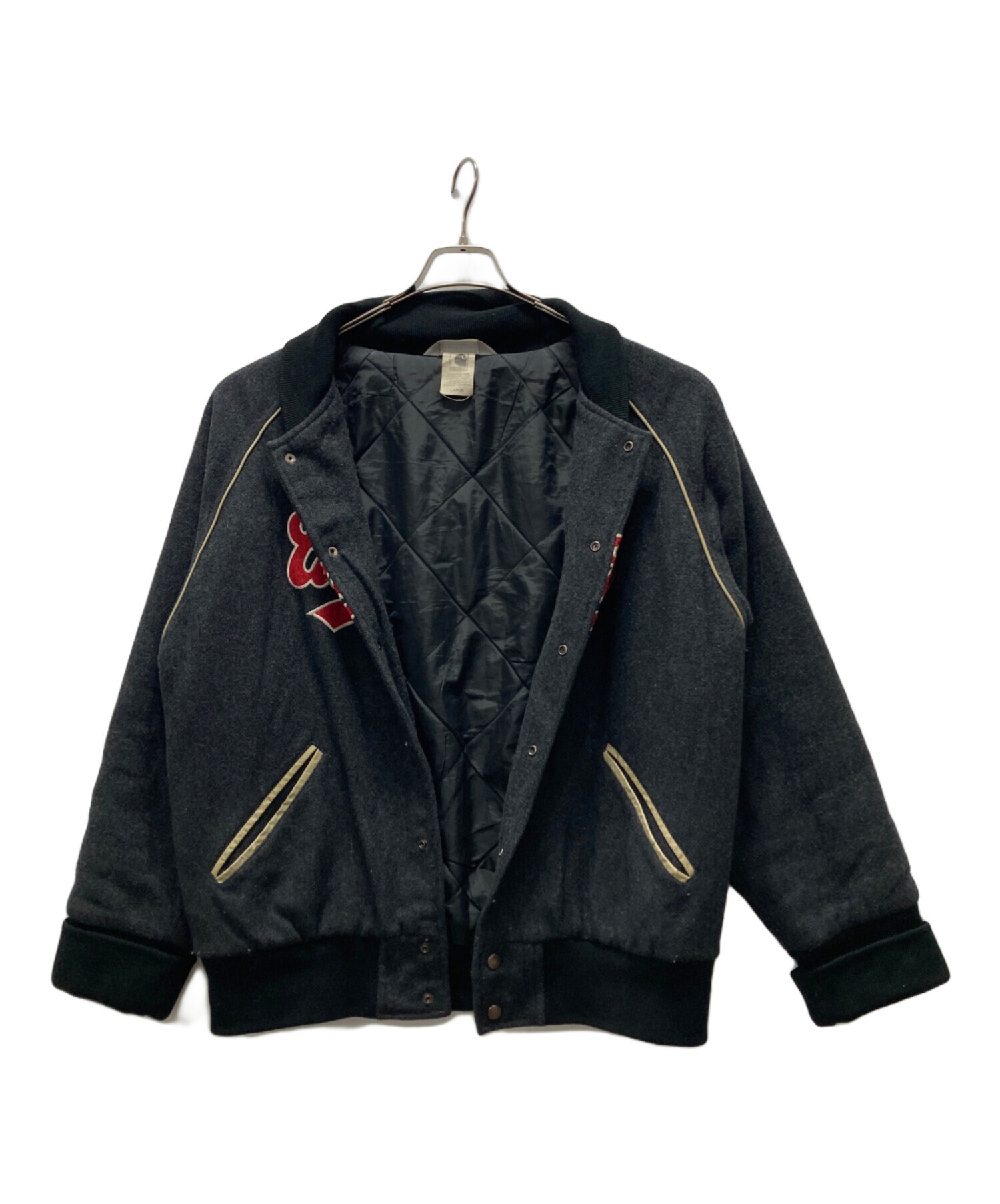中古・古着通販】CarHartt (カーハート) スタジャン グレー サイズ:L