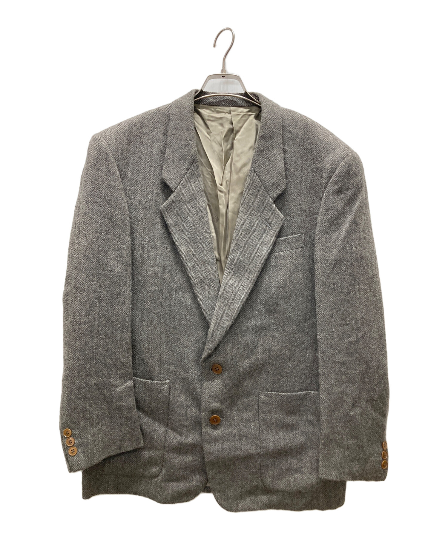 KENZO vintage ケンゾー ジャガード ヴィンテージ 古着 ジャケット 中古・古着通販】KENZO (ケンゾー) ウールジャケット グレー サイズ