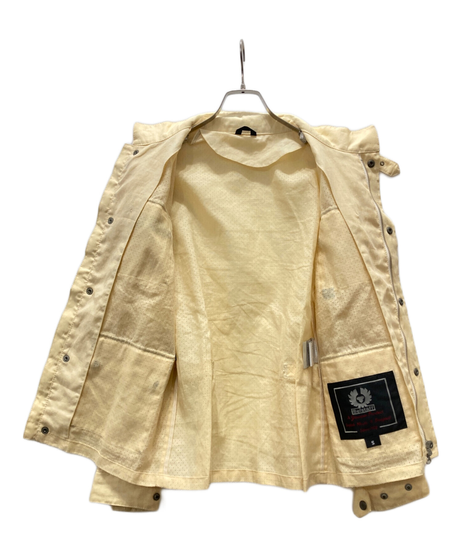中古・古着通販】BELSTAFF (ベルスタッフ) リネンジャケット イエロー