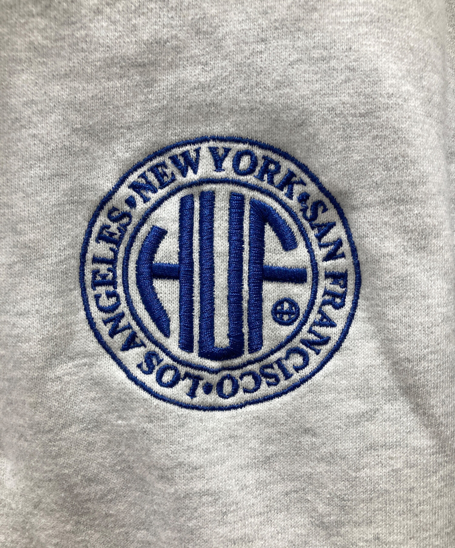 中古・古着通販】HUF (ハフ) ハーフジップスウェット グレー サイズ:L 