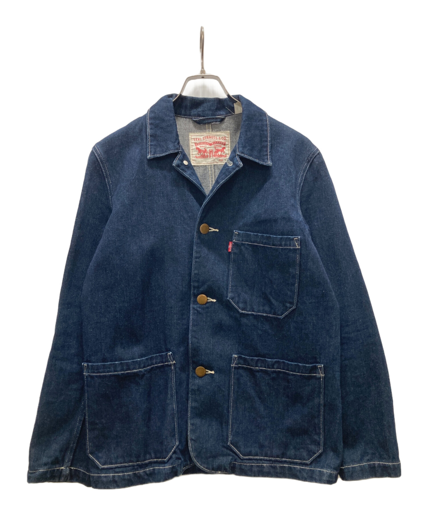 本日限定値下　リーバイス　214　カバーオール　サイズ36（大きめ）イタリア製 中古・古着通販】LEVI'S (リーバイス) デニムカバーオール インディゴ