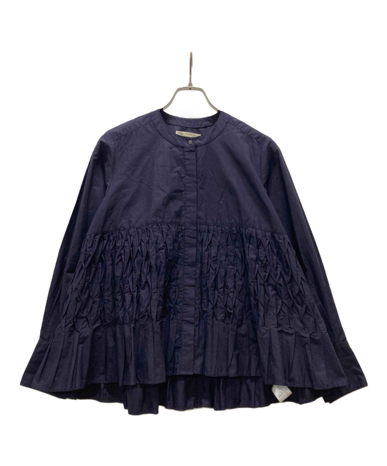 ne Quittez pas ダークネイビー長袖トップス 中古・古着通販】ne quittez pas (ヌキテパ) COTTON POPLIN WAVE