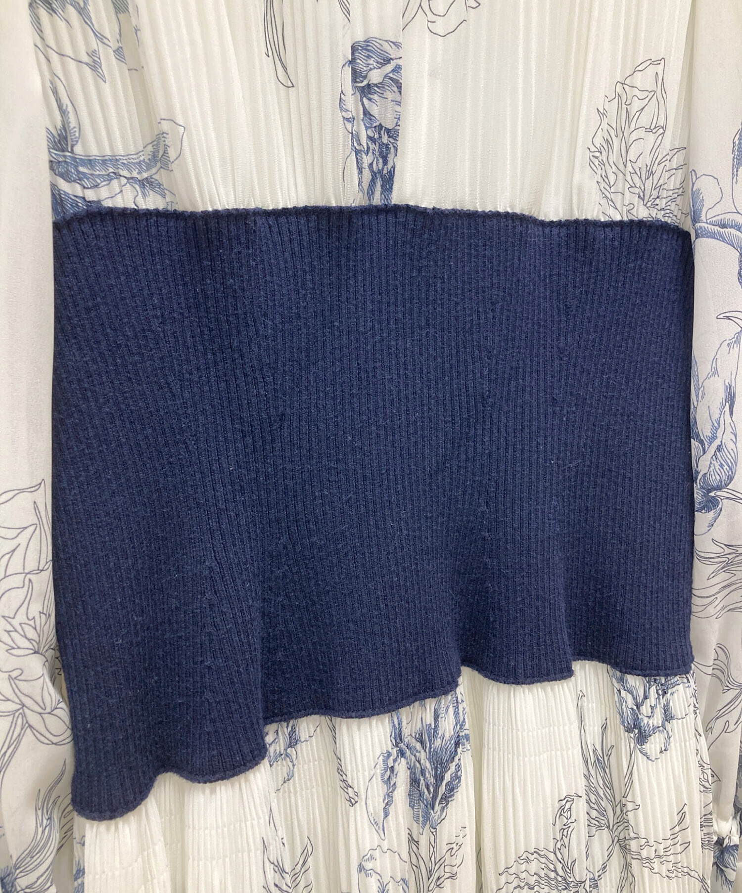 中古・古着通販】Snidel (スナイデル) ウエストリブワンピ ホワイト 