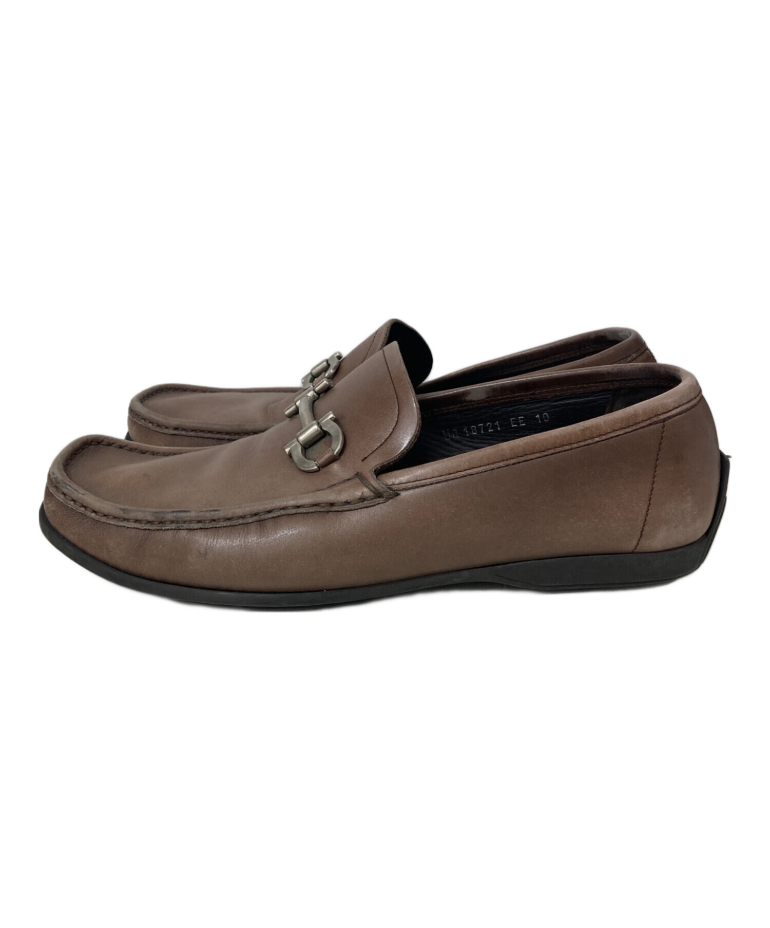 靴 ガンチーニローファー Ferragamo 最終価格！未使用 ブラウン フェラガモ (サルヴァトーレ Ferragamo 中古・古着通販】Salvatore 靴