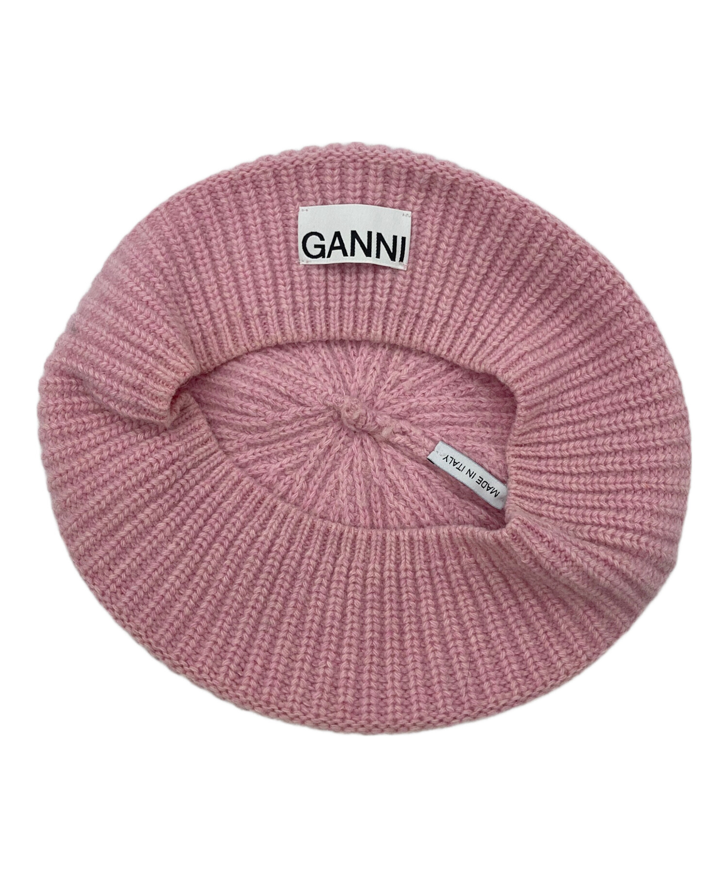 中古・古着通販】GANNI (ガニー) ニットベレー帽 ピンク サイズ:ONE
