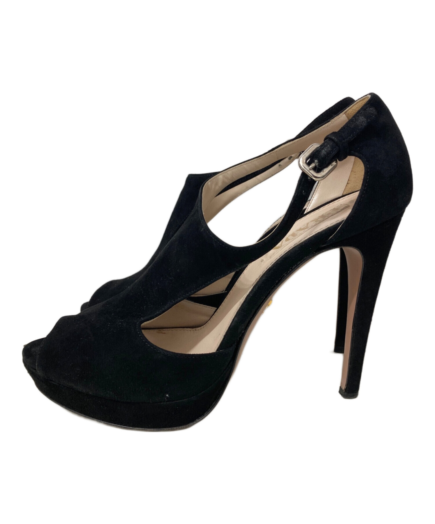パンプス PRADA スウェード ミュール y95 パンプス⁄39⁄BLK Prada