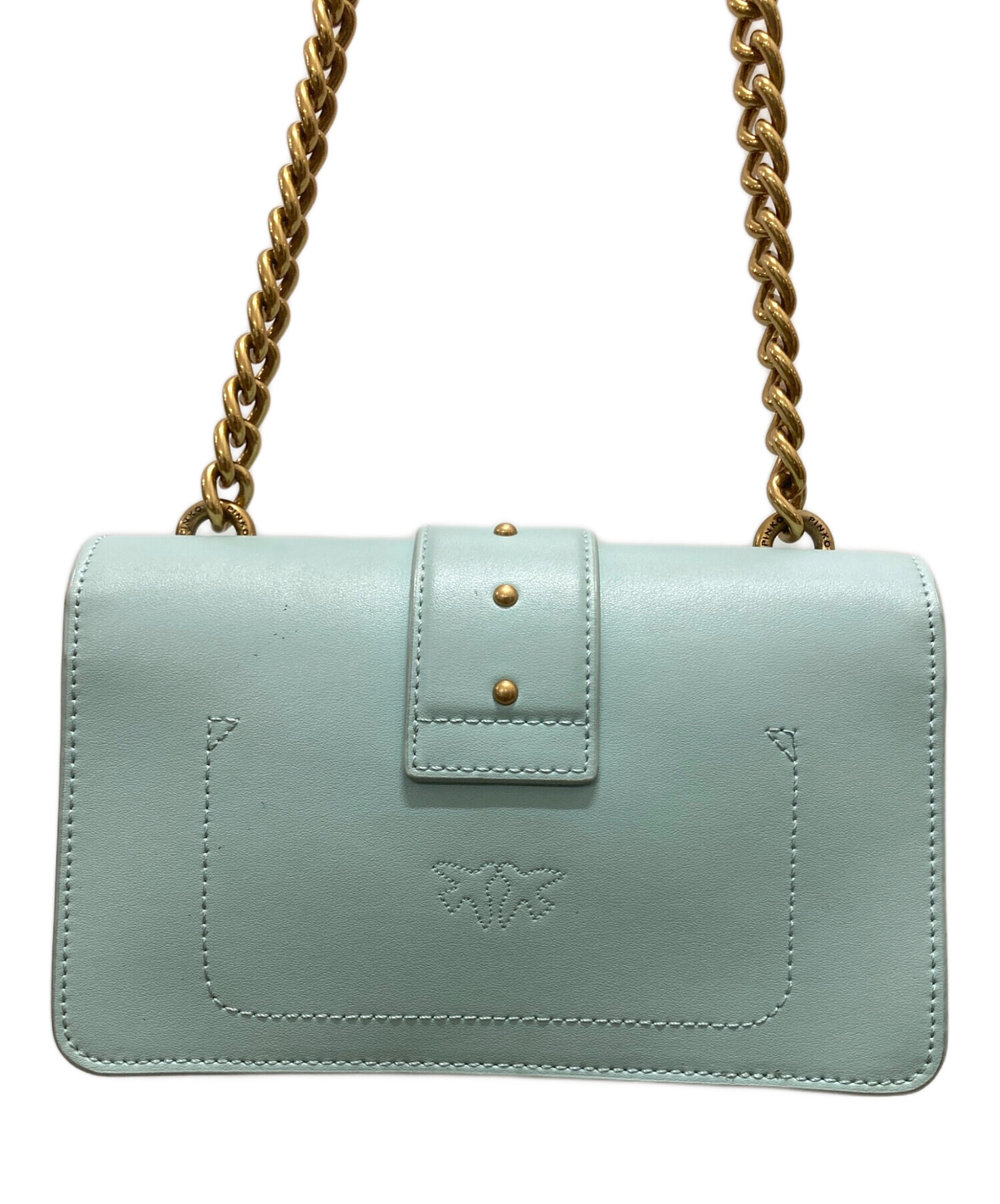 大人気の  ☆Pinko ピンコ ショルダーバッグ☆ 中古・古着通販】PINKO (ピンコ) ショルダーバッグ スカイブルー