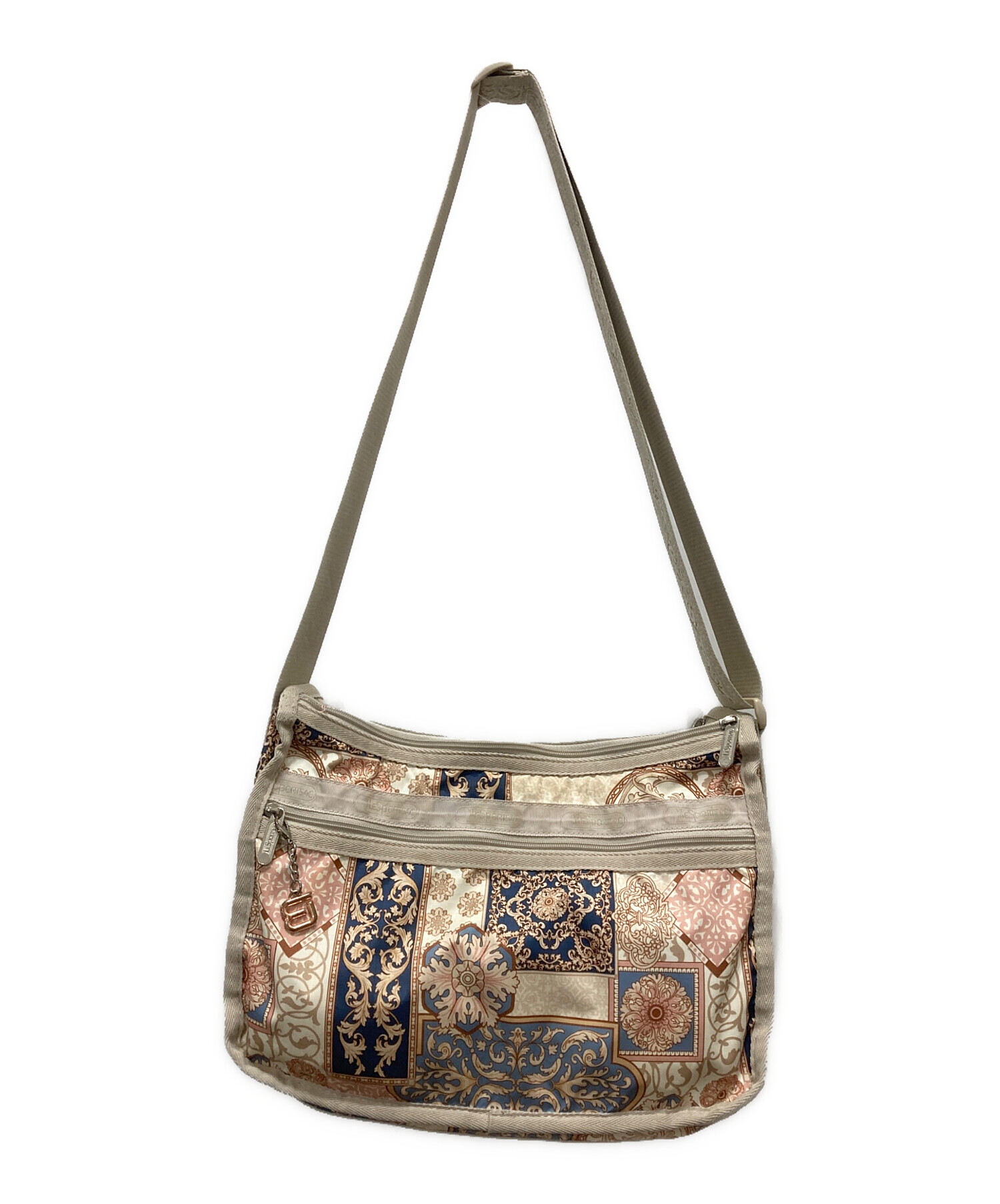 Lesport SAC レスポートサック ショルダーバッグ  ベージュ 【古着】【中古】【送料無料】 中古・古着通販】LeSportsac (レスポートサック) スカーフ柄ショルダー