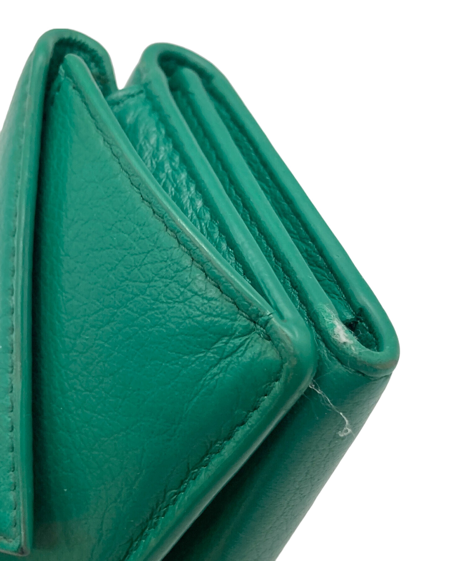 お値下げ　バレンシアガ ペーパーミニウォレット　グリーン 中古・古着通販】BALENCIAGA (バレンシアガ) ペーパーミニウォレット