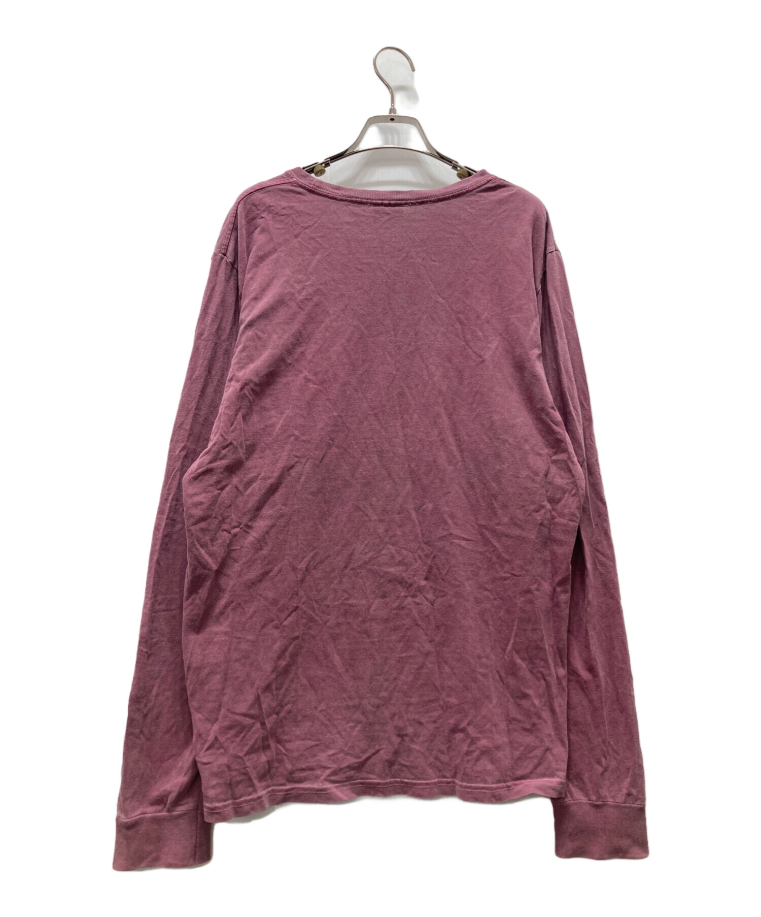 OLD STUSSY 00's ピンク ロングスリーブTシャツ L 中古・古着通販】stussy (ステューシー) 後染めロングスリーブ