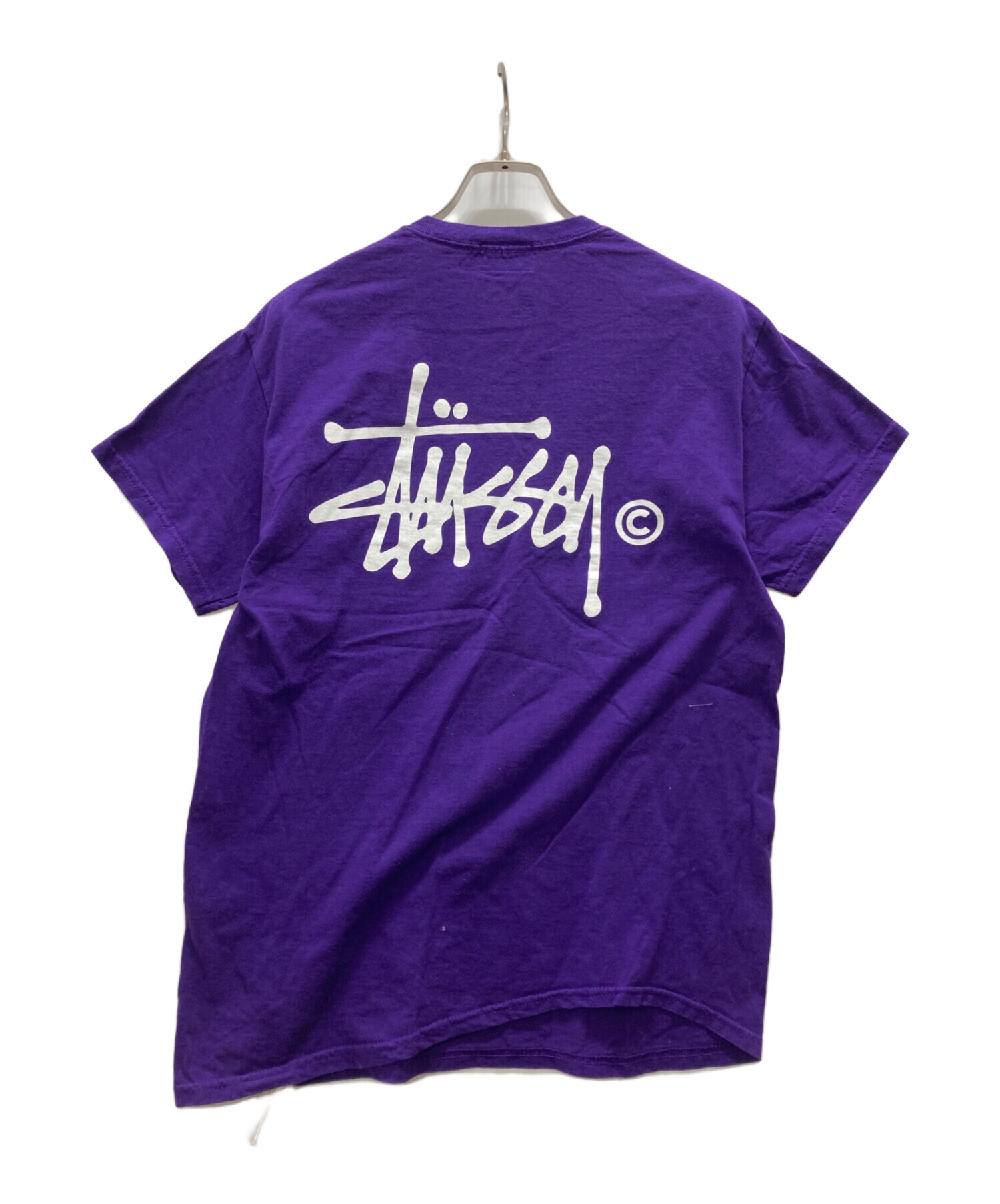 【激レア】Stussy ステューシー パープル Tシャツ バックプリント 中古・古着通販】stussy (ステューシー) ロゴプリントTシャツ パープル