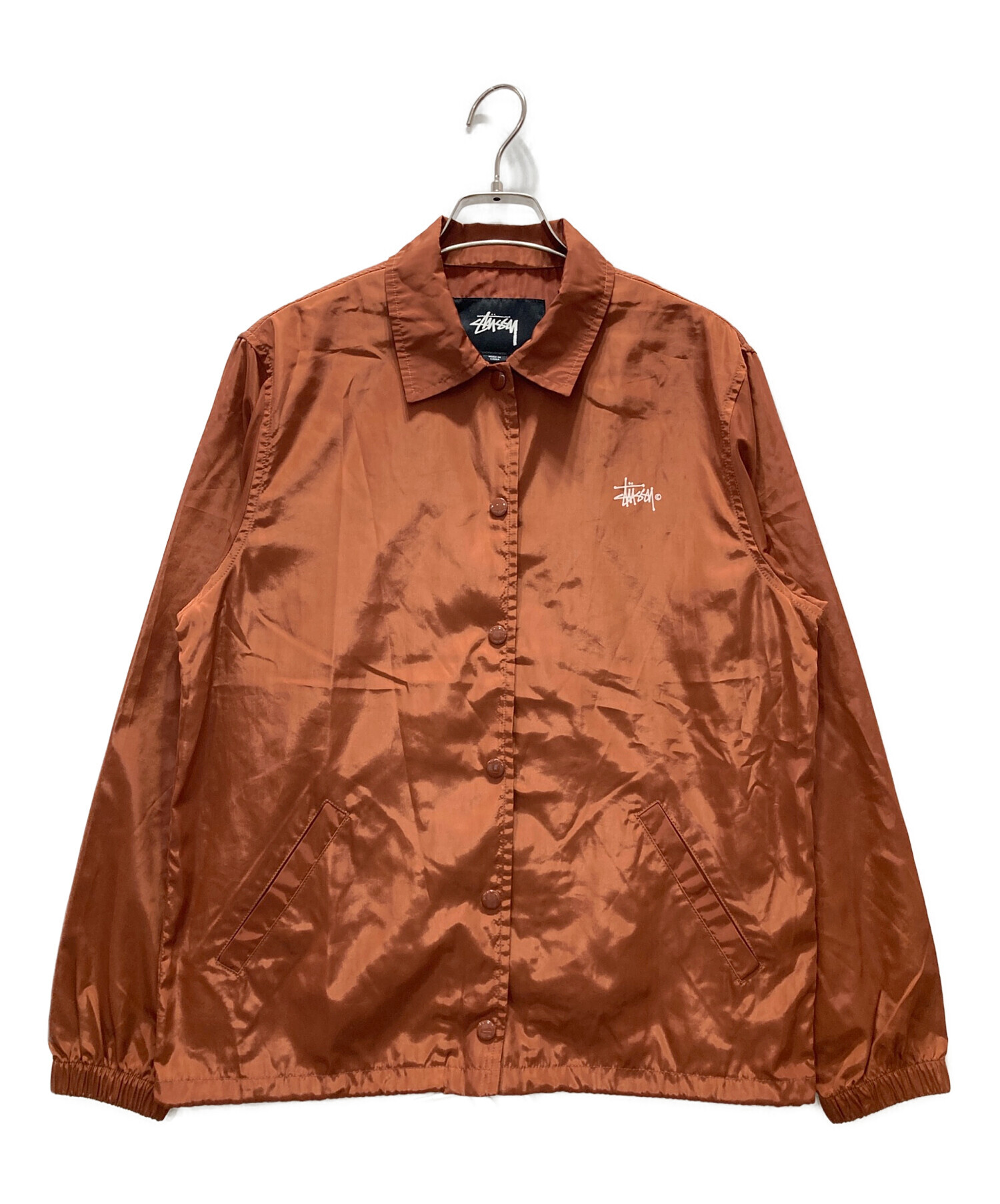 Stussy ブラウン ジャケット Sサイズ 中古・古着通販】stussy (ステューシー) コーチジャケット ブラウン