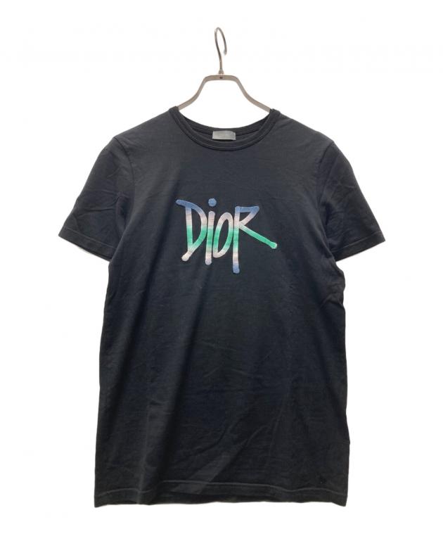 ディオール×SHAWN STUSSY　センターロゴ　半袖　Tシャツ　ブラック　S 中古・古着通販】Dior (ディオール) Dior Shawn Stussy Logo T-shirt