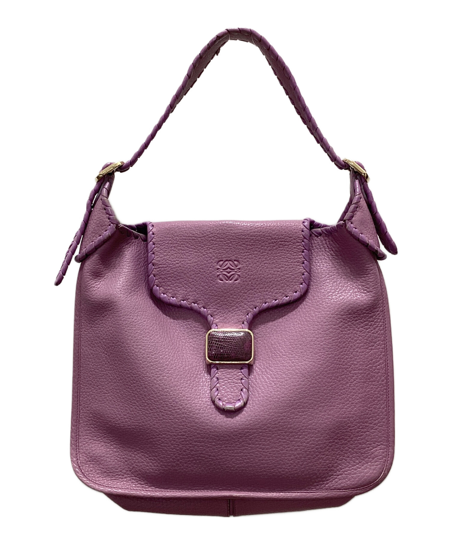 LOEWE パープル ハンドバッグ 中古・古着通販】LOEWE (ロエベ) グラナダ トートバッグ パープル
