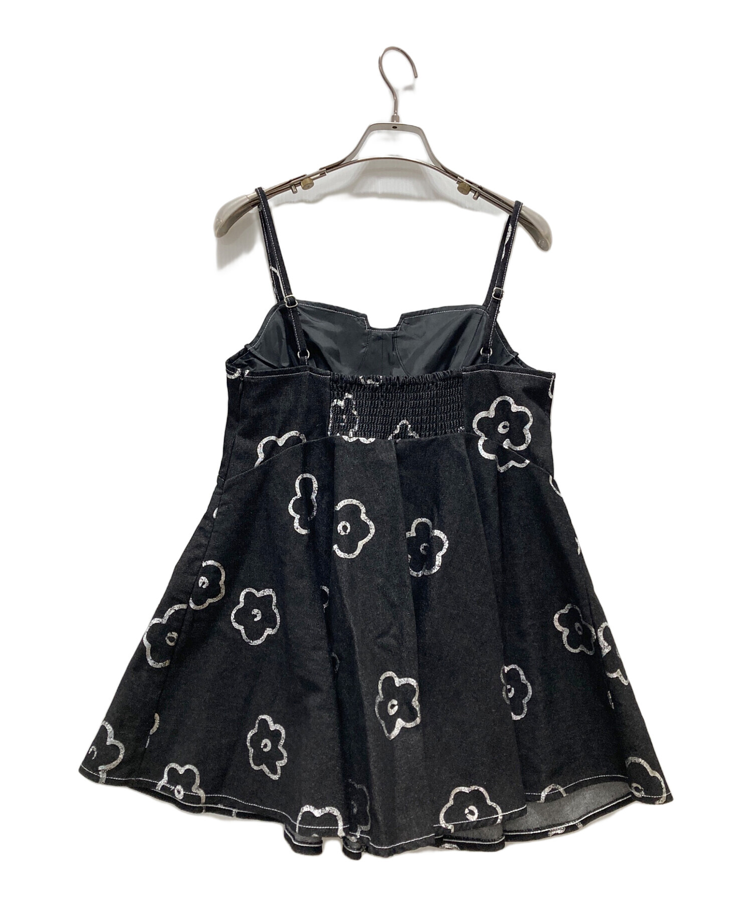 中古・古着通販】POPPY (ポピー) ゴールドフラワーデニムチュニック