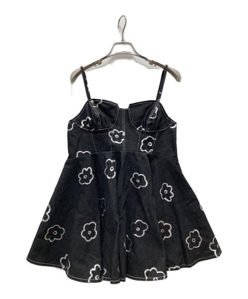 中古・古着通販】POPPY (ポピー) ゴールドフラワーデニムチュニック