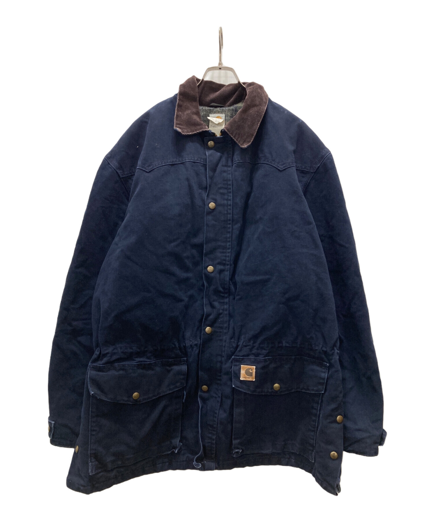 Carhartt ダック地 ワークジャケット ネイビー 中古・古着通販】CarHartt (カーハート) ダック地ワークジャケット