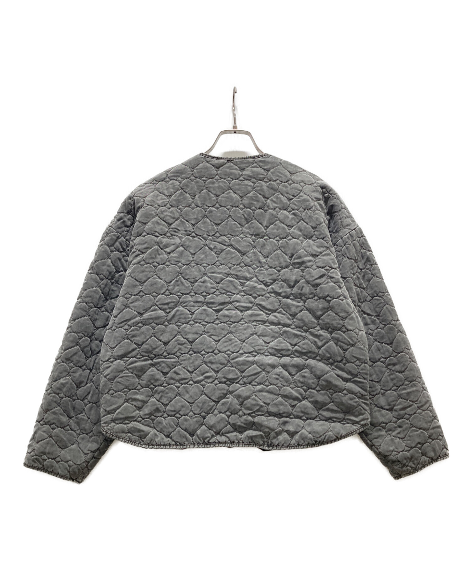 中古・古着通販】ZARA (ザラ) ハートキルティングジャケット グレー 
