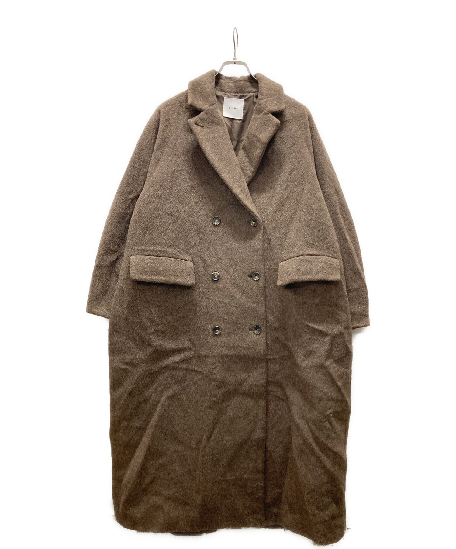 CLANE クラネ ロングコート サイズ1 ベルト 古着 中古・古着通販】CLANE (クラネ) DOUBLE WOOL LONG COAT ブラウン