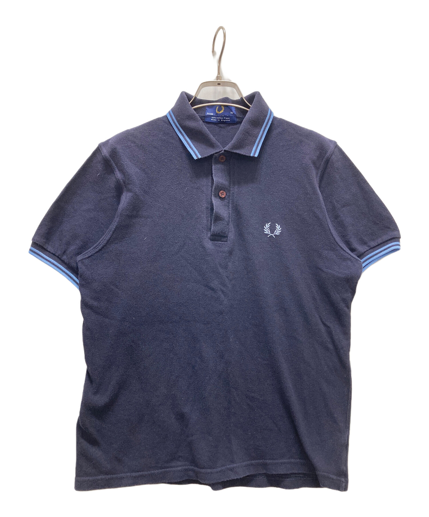 Fred Perry フレッドペリー 英国製 ポロシャツ 花柄 パープル メンズ 美品