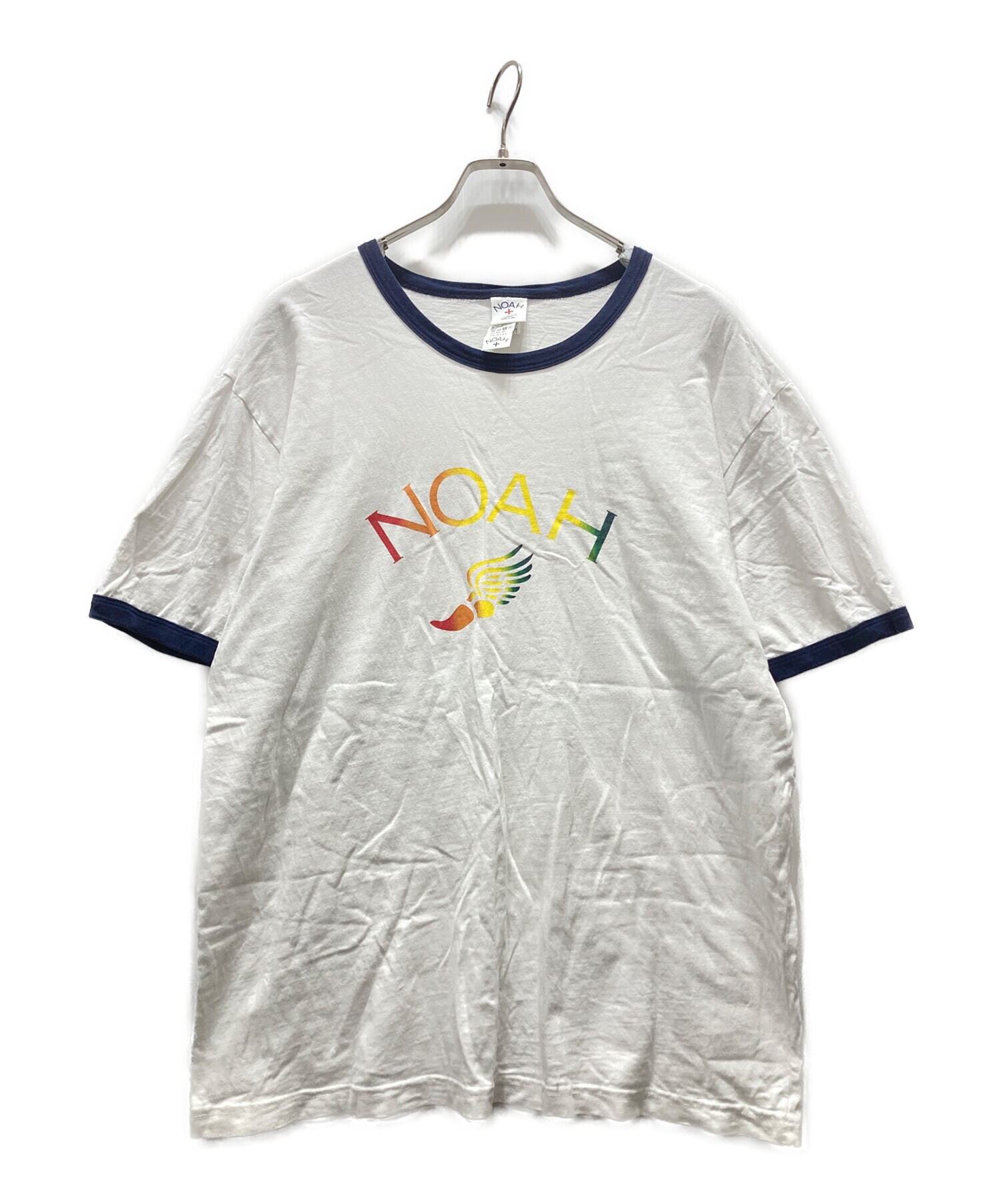 中古・古着通販】Noah (ノア) リンガーTシャツ ホワイト サイズ:L