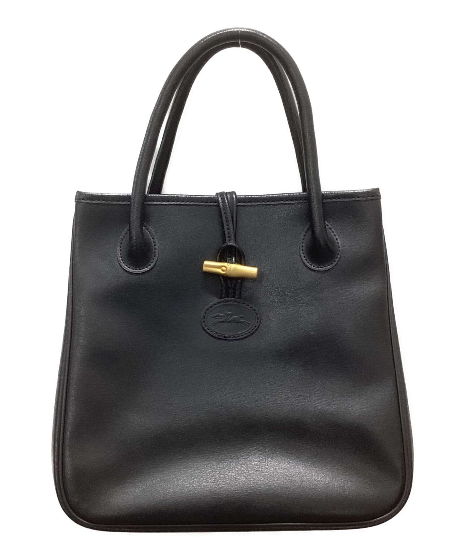 中古・古着通販】LONGCHAMP (ロンシャン) ロゾハンドバッグ ブラック