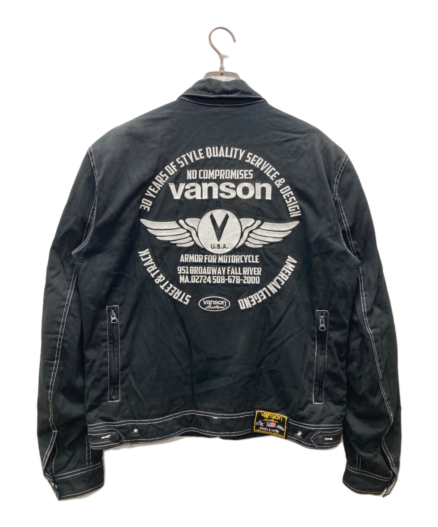 VANSON バイクジャケット　中古　送料無料 中古・古着通販】VANSON (バンソン) コットンバイカージャケット