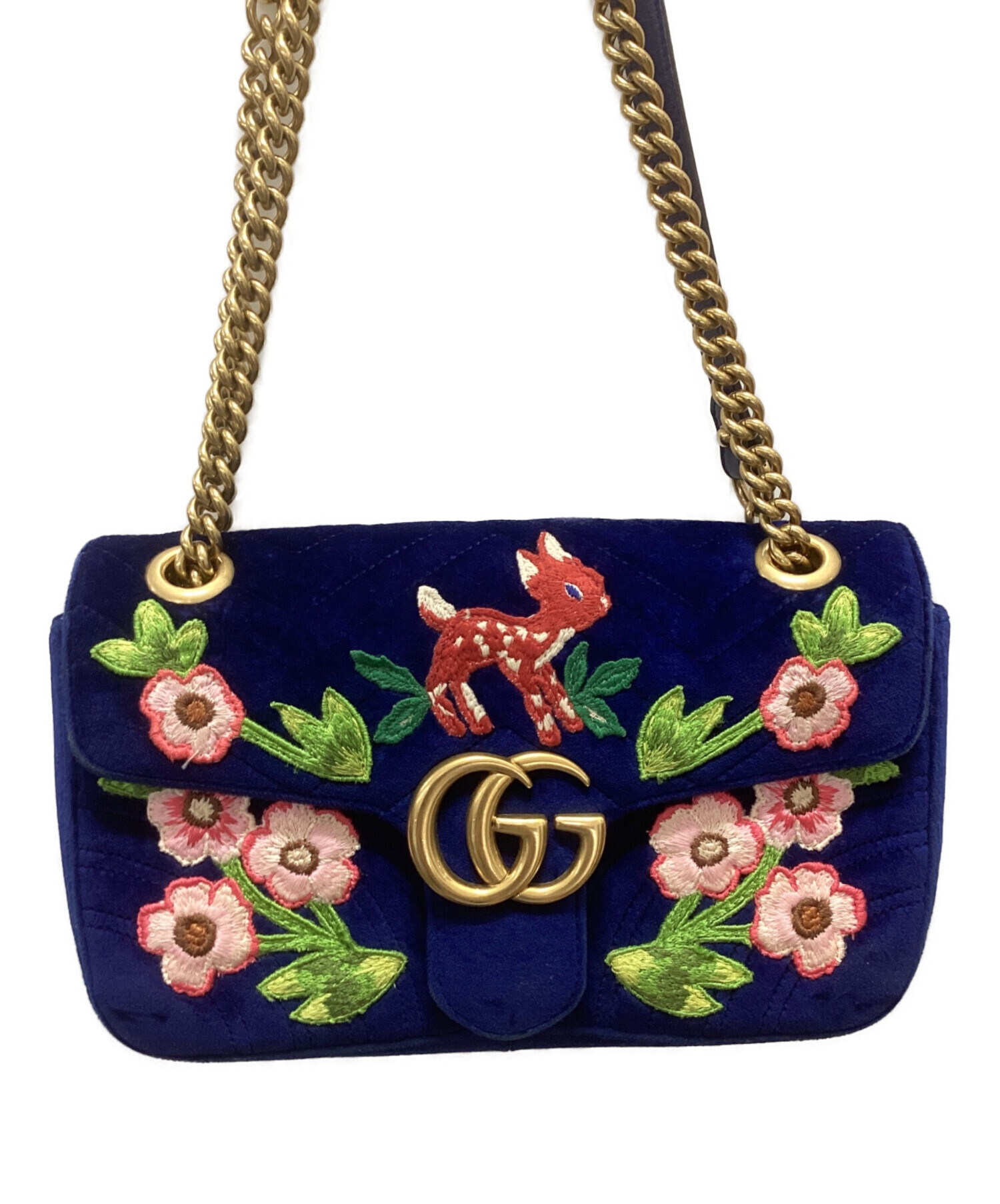 中古・古着通販】GUCCI (グッチ) バンビーフラワー刺繍チェーン