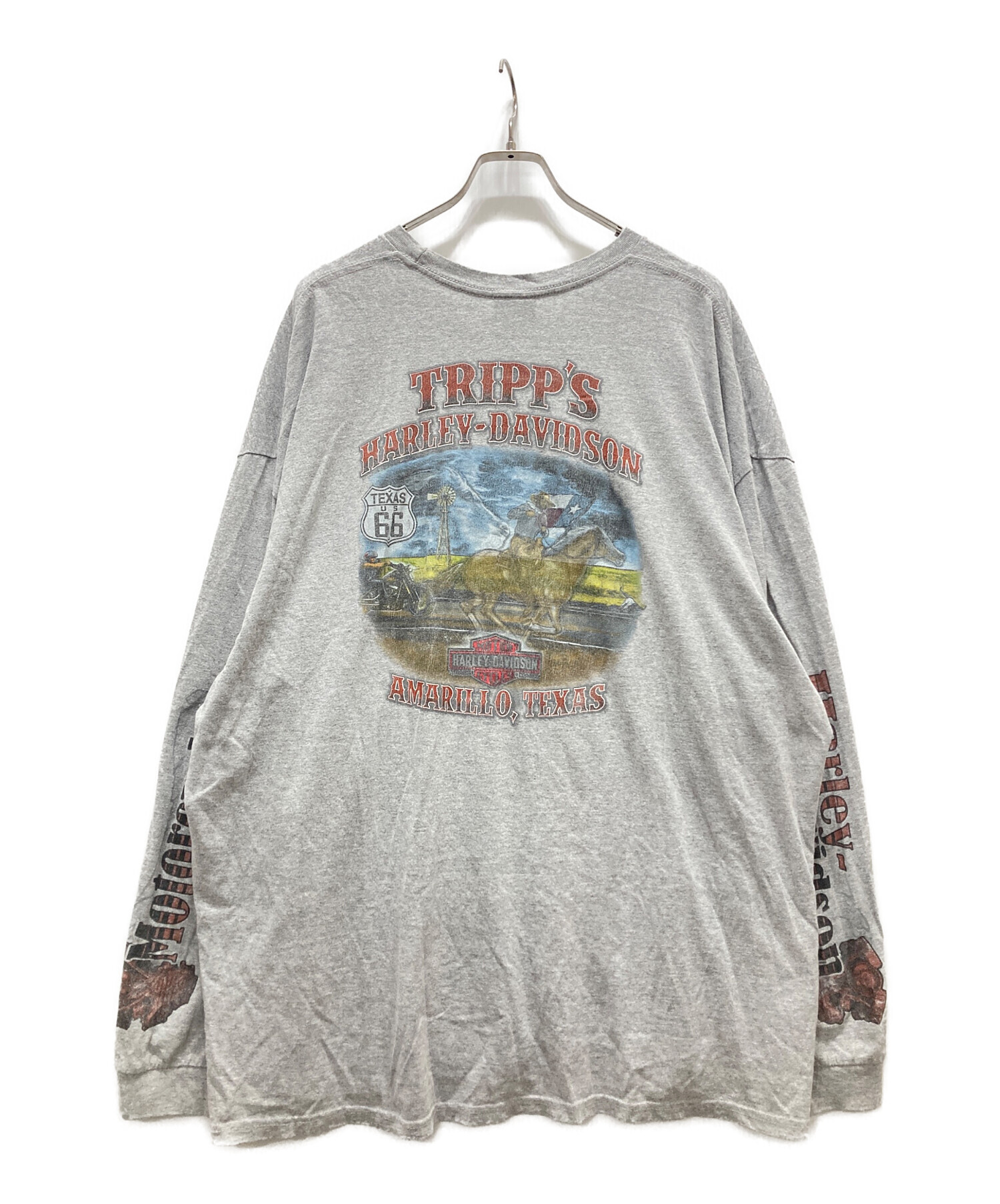 中古・古着通販】HARLEY-DAVIDSON (ハーレーダビッドソン) プリント袖 中古・古着通販】HARLEY-DAVIDSON (ハーレーダビッドソン) プリント袖