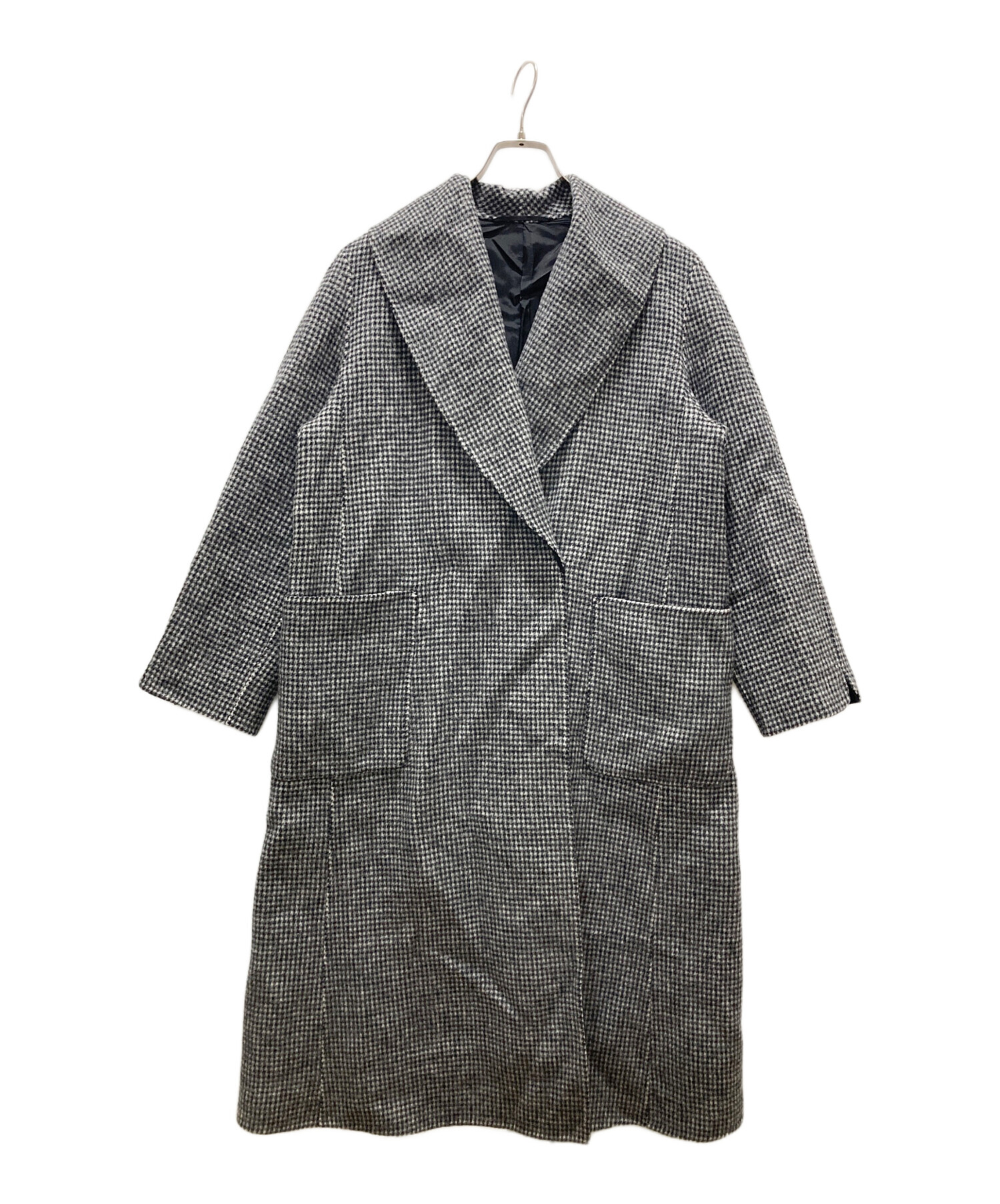 中古・古着通販】ANAYI (アナイ) チェックリバーショールカラーコート