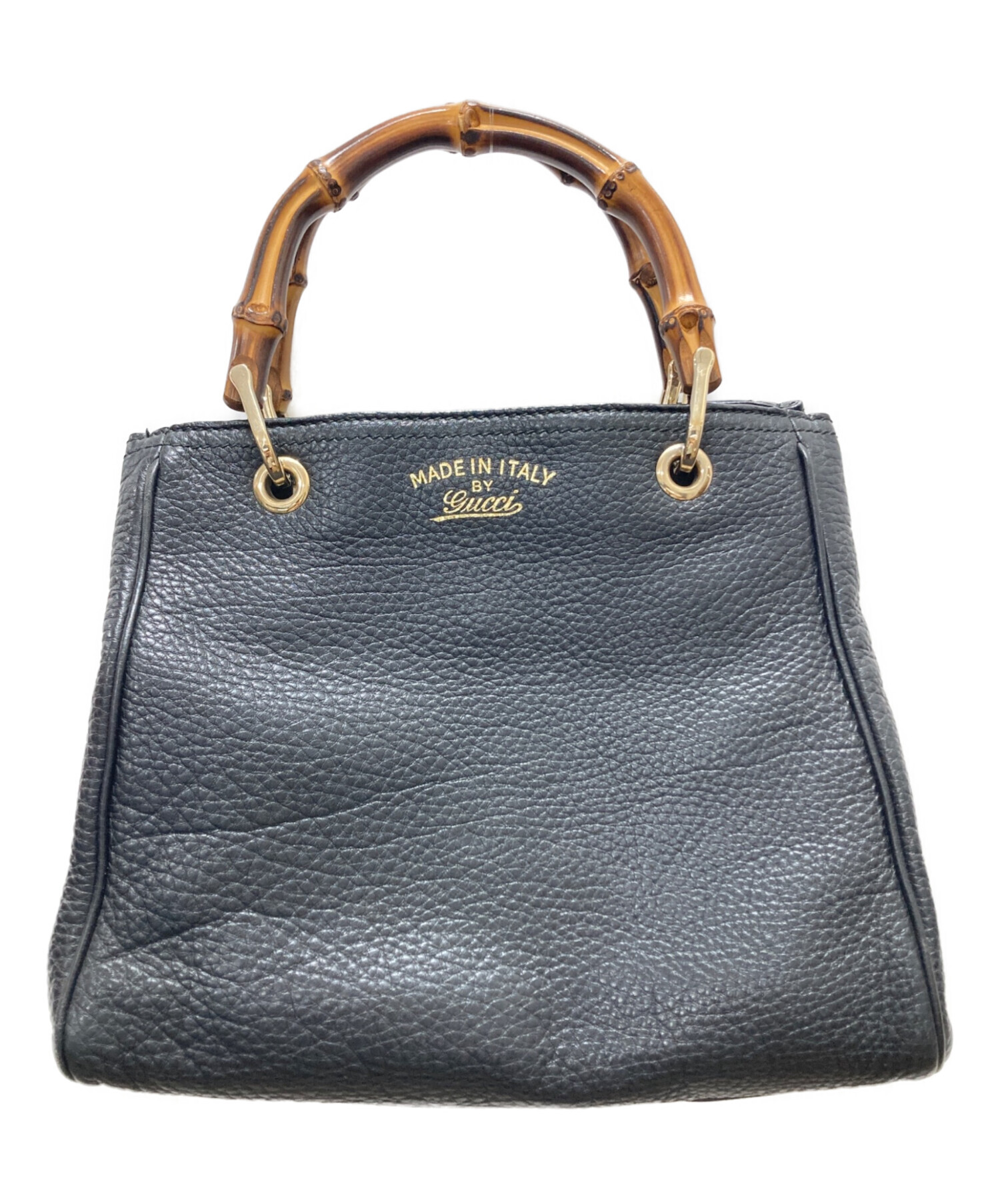 グッチ　GUCCI ハンドバッグ 中古・古着通販】GUCCI (グッチ) バンブーハンドバッグ ブラック
