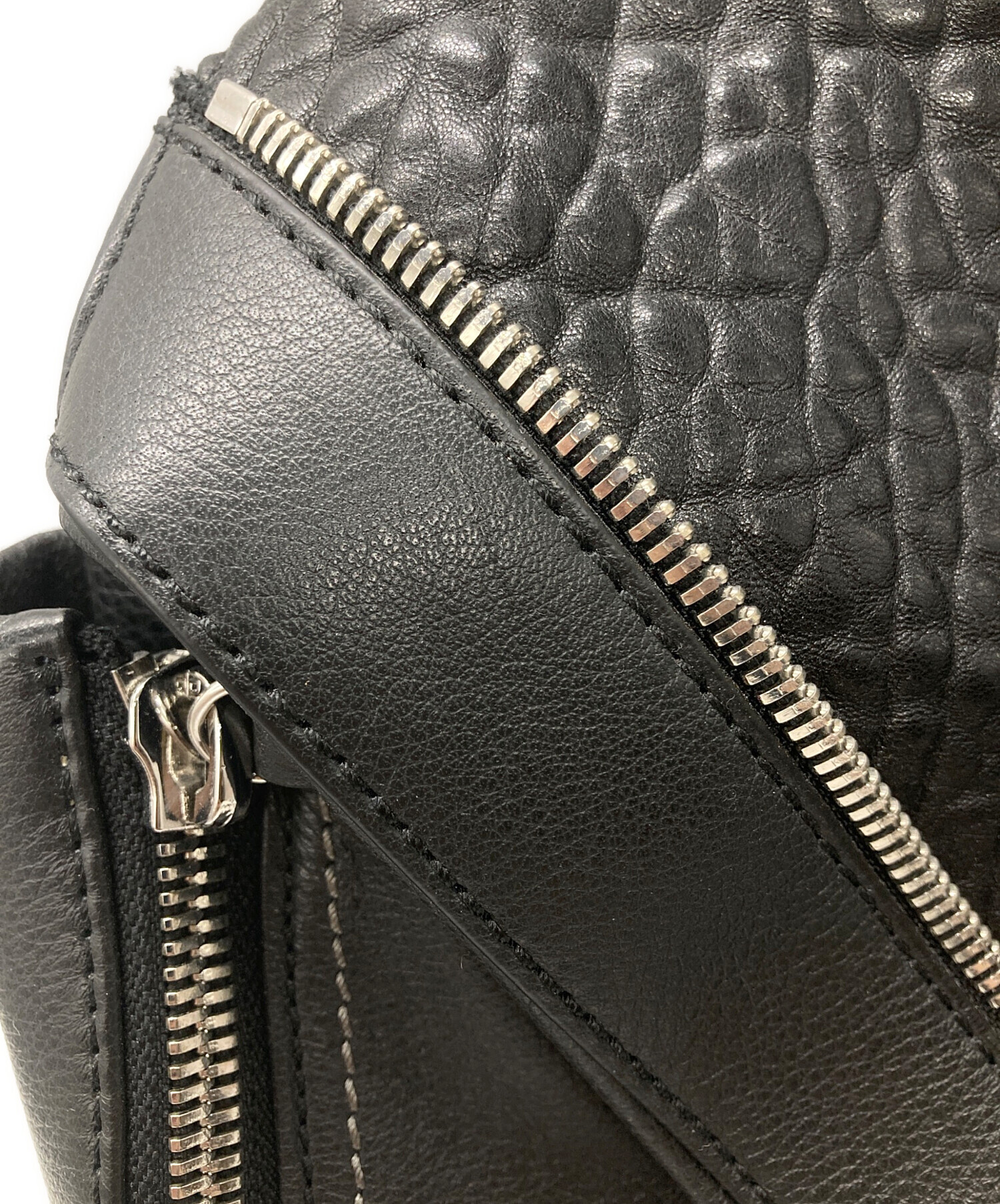 中古・古着通販】DIESEL (ディーゼル) レザーライダースリュック