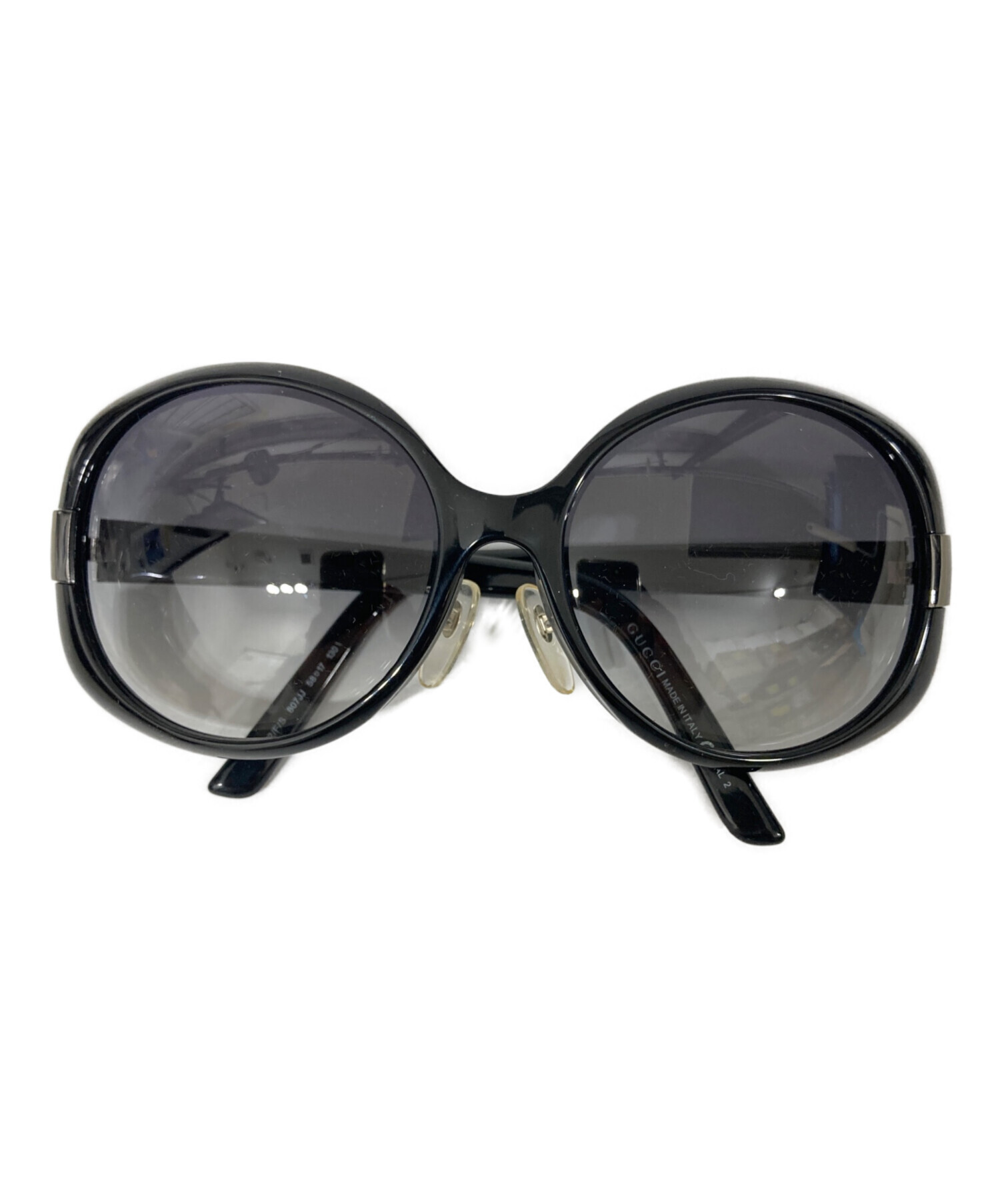 中古・古着通販】GUCCI (グッチ) メタルロゴサングラス ブラック