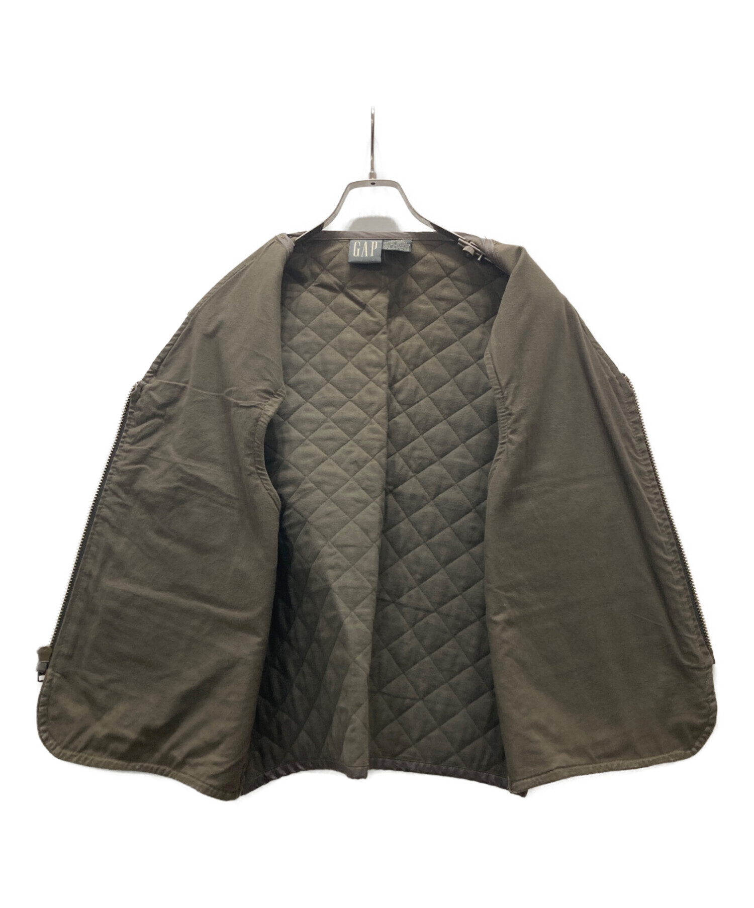 中古・古着通販】GAP (ギャップ) 90s切替レザーベスト ブラウン サイズ
