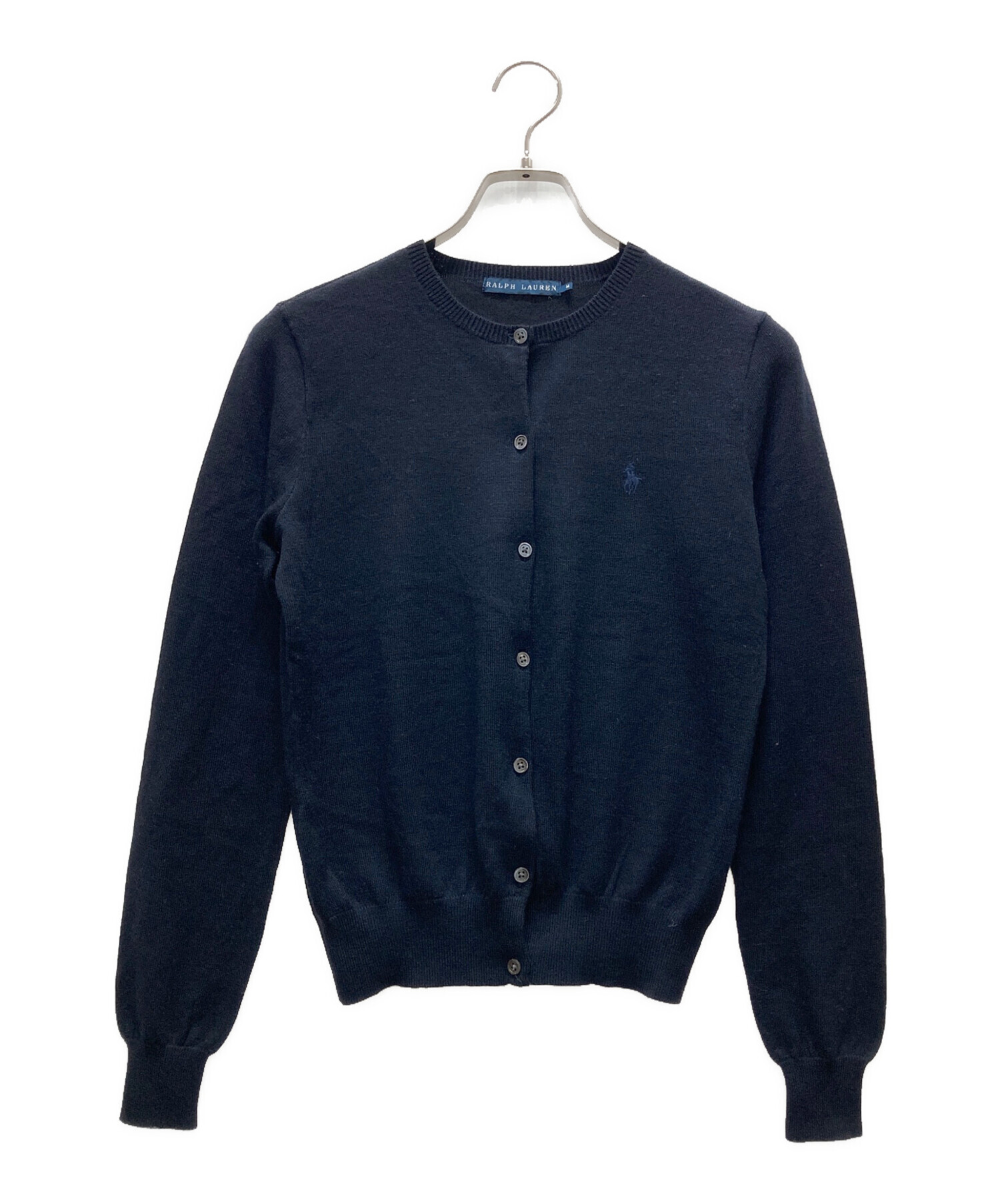 Ralph Lauren - 【中古】 超美品 ラルフローレン RALPH LAUREN ニット カーディガン ネイビー sizeXS レディース 295103 中古・古着通販】RALPH LAUREN (ラルフローレン) 丸首カーディガン