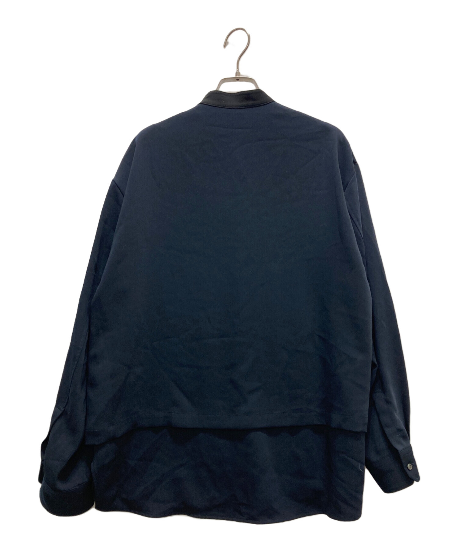 中古・古着通販】CULLNI (クルニ) ノーカラーシャツ ネイビー サイズ:1