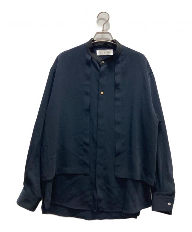 中古・古着通販】CULLNI (クルニ) ノーカラーシャツ ネイビー サイズ:1