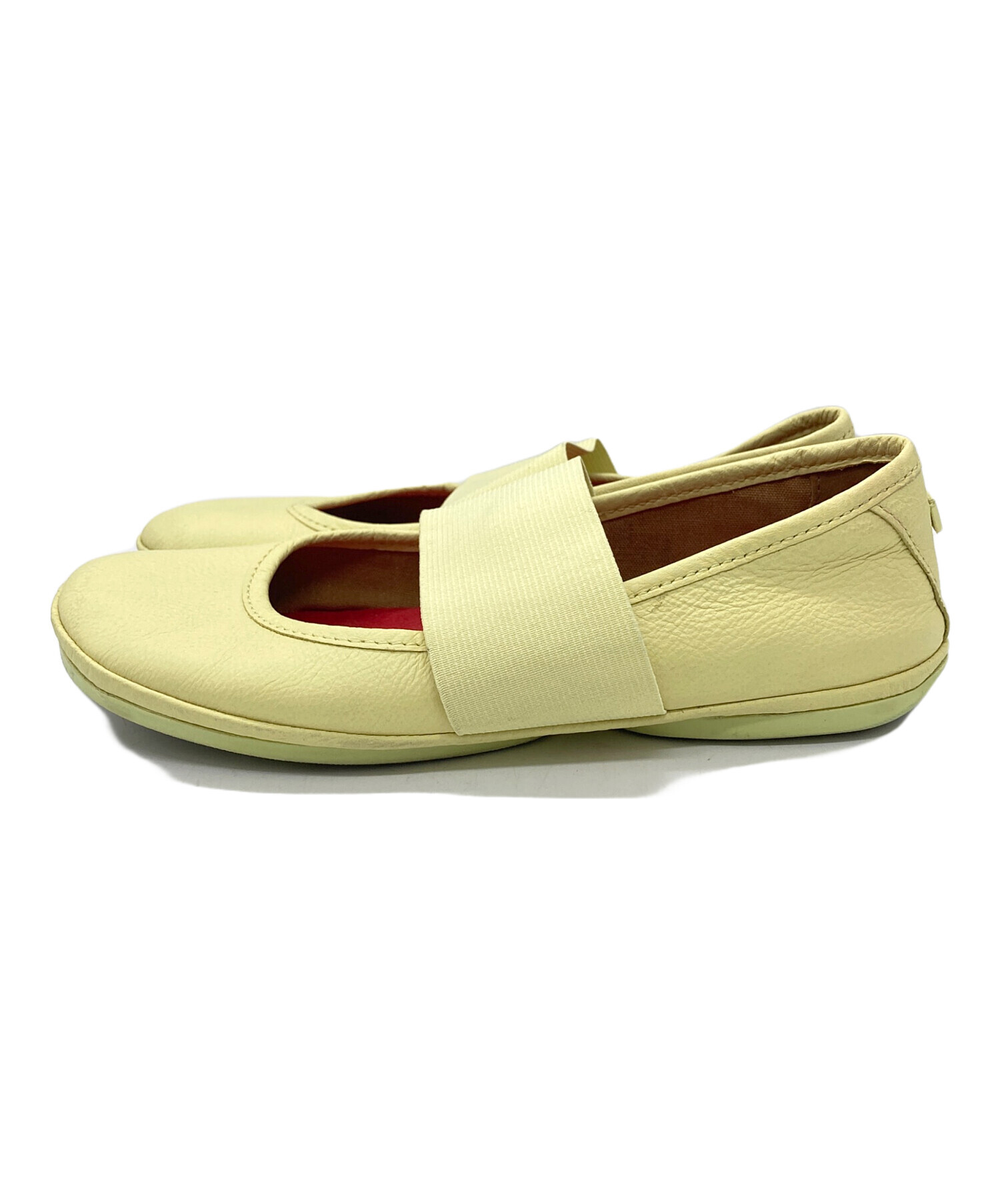 新品、未使用品。カンペールフラットシューズ 中古・古着通販】CAMPER (カンペール) フラットシューズ イエロー