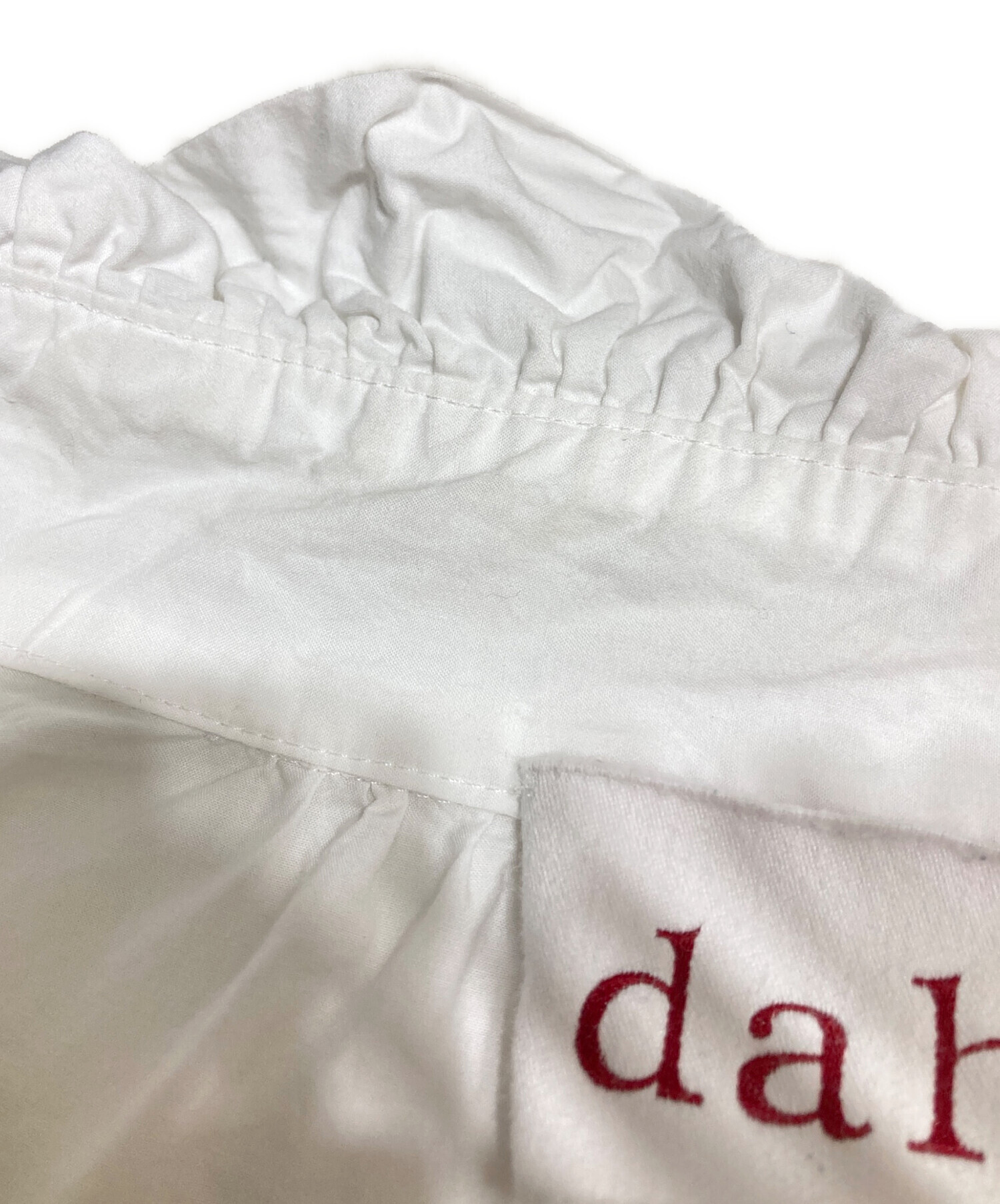 中古・古着通販】dahl'ia (ダリア) フリルブラウス ホワイト サイズ:F